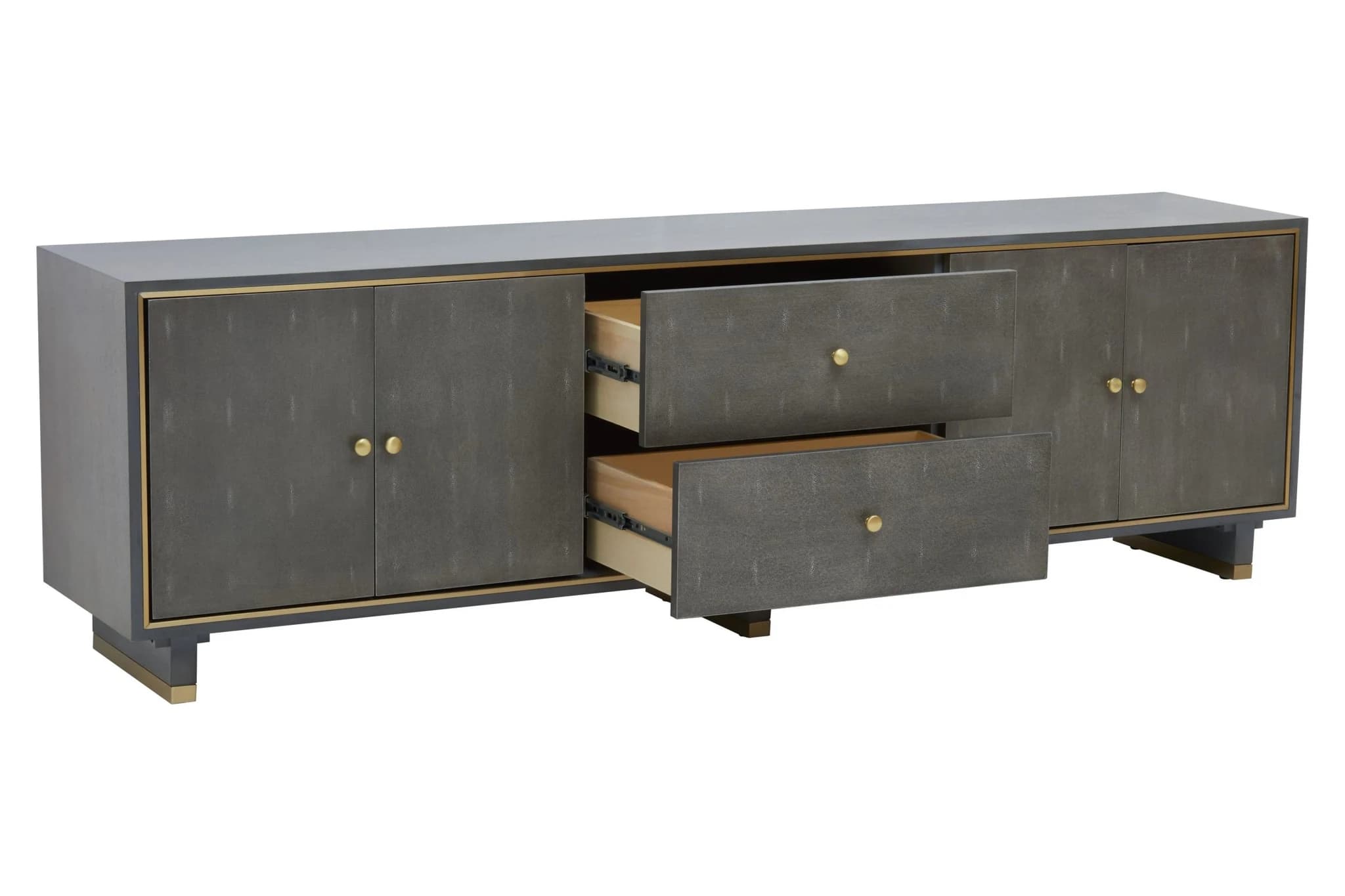 Deskey Grey Shagreen Effect Media Unit - Bookcases & shelving, photo 7 of 8
