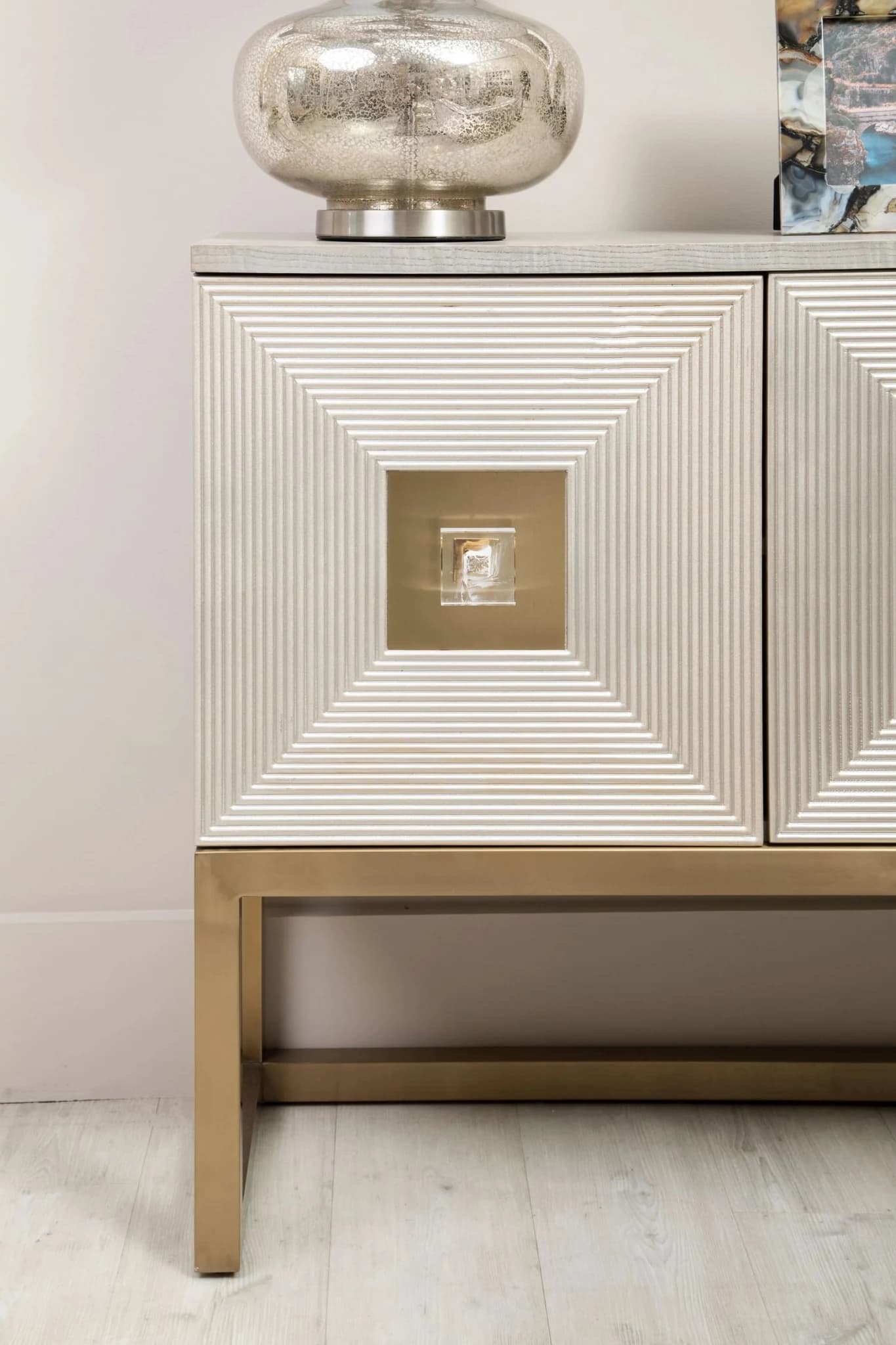 Duvali Grey and Champagne Finish Sideboard - Bookcases & shelving, photo 3 of 8