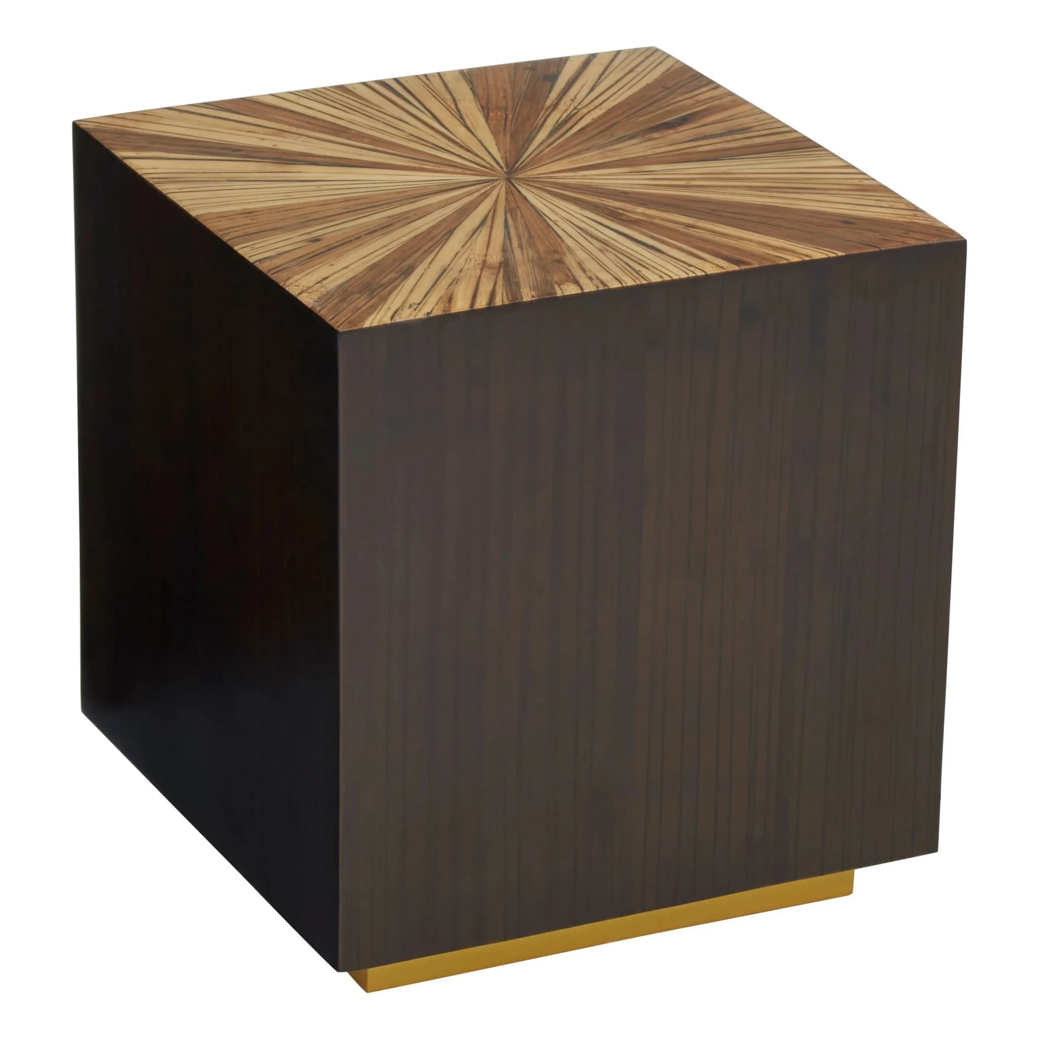 Gabelle Ebony Bamboo Square Side Table - Tables, photo 4 of 7