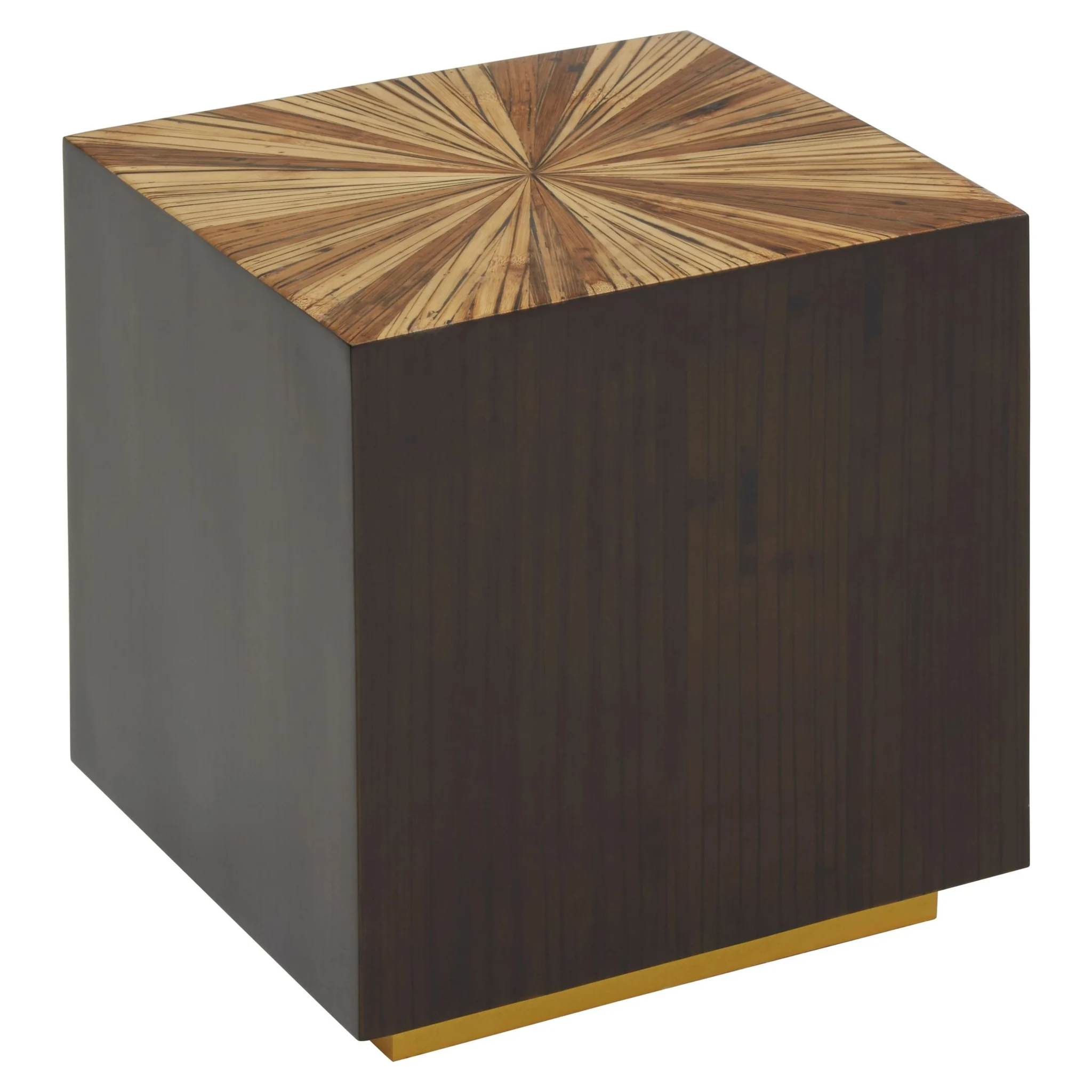 Gabelle Ebony Bamboo Square Side Table - Tables, photo 2 of 7