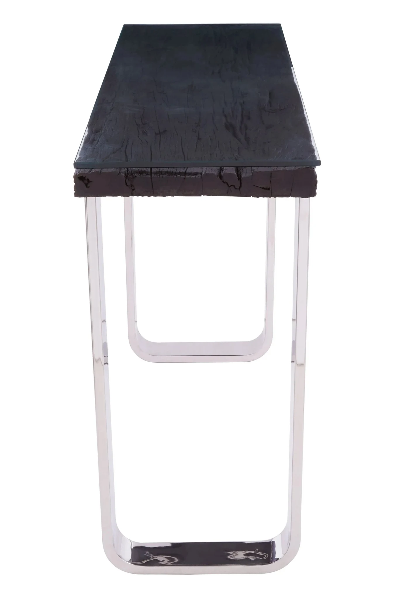 Kerala Black Recycled Wood Console Table with Curved Legs - Tables, photo 2 of 7