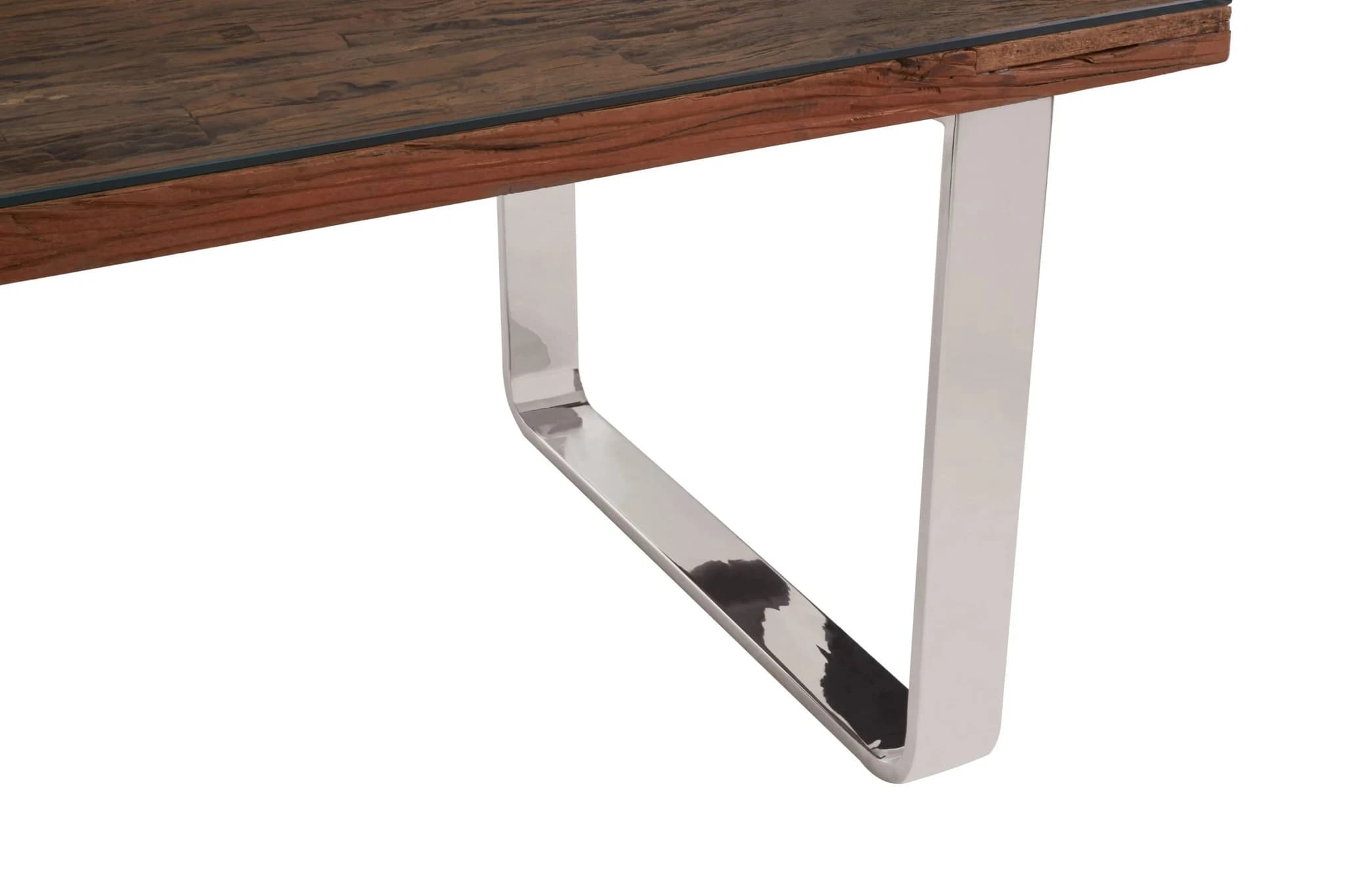 Kerala Recycled Natural Wood Dining Table with Curved Legs - Tables, photo 8 of 8