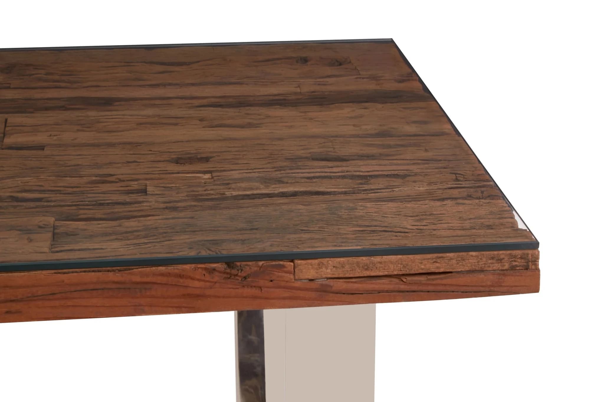 Kerala Recycled Natural Wood Dining Table with Curved Legs - Tables, photo 7 of 8