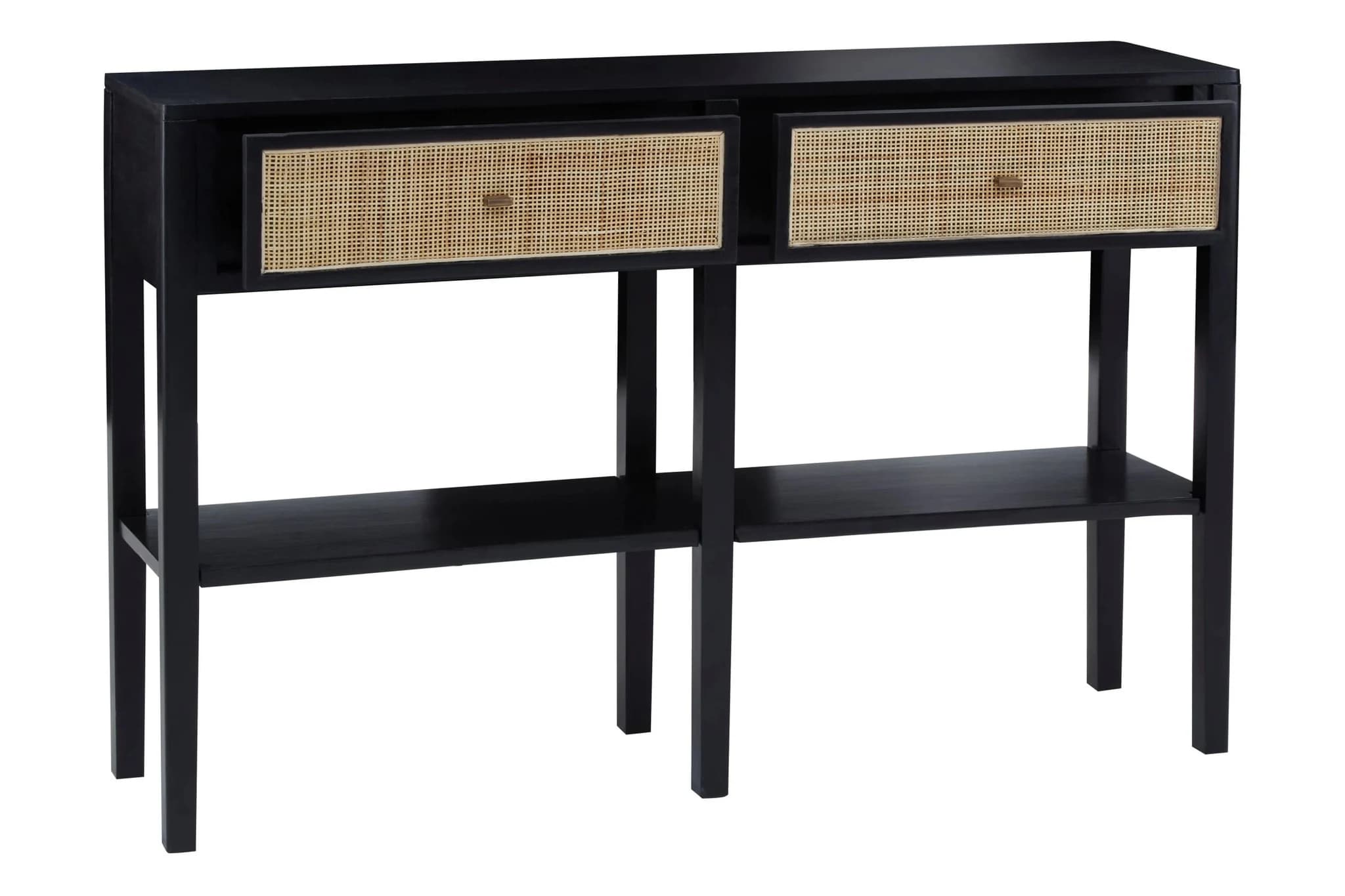 Corso Black Console Table with Rattan Drawers - Tables, photo 5 of 8