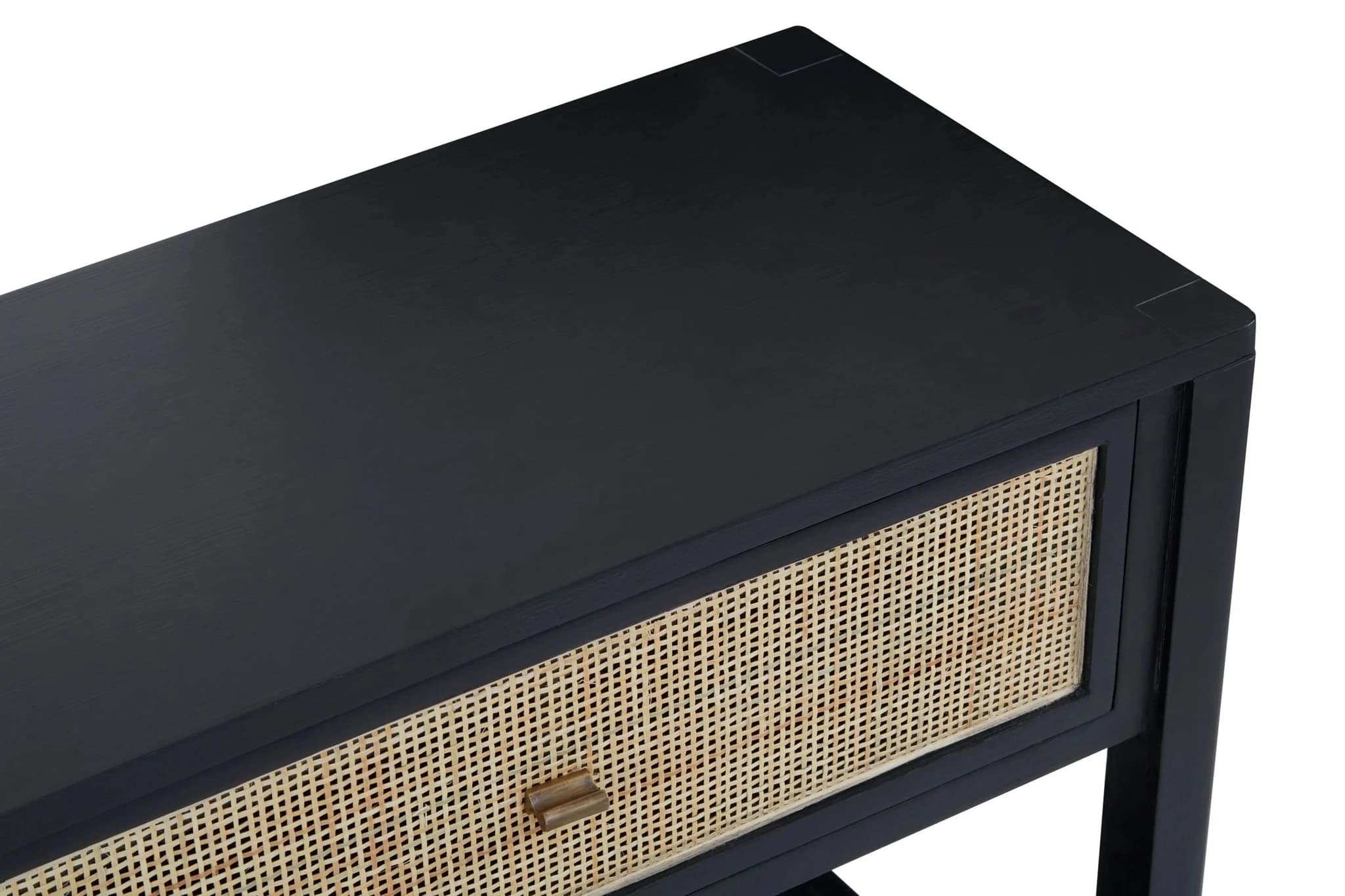 Corso Black Console Table with Rattan Drawers - Tables, photo 7 of 8
