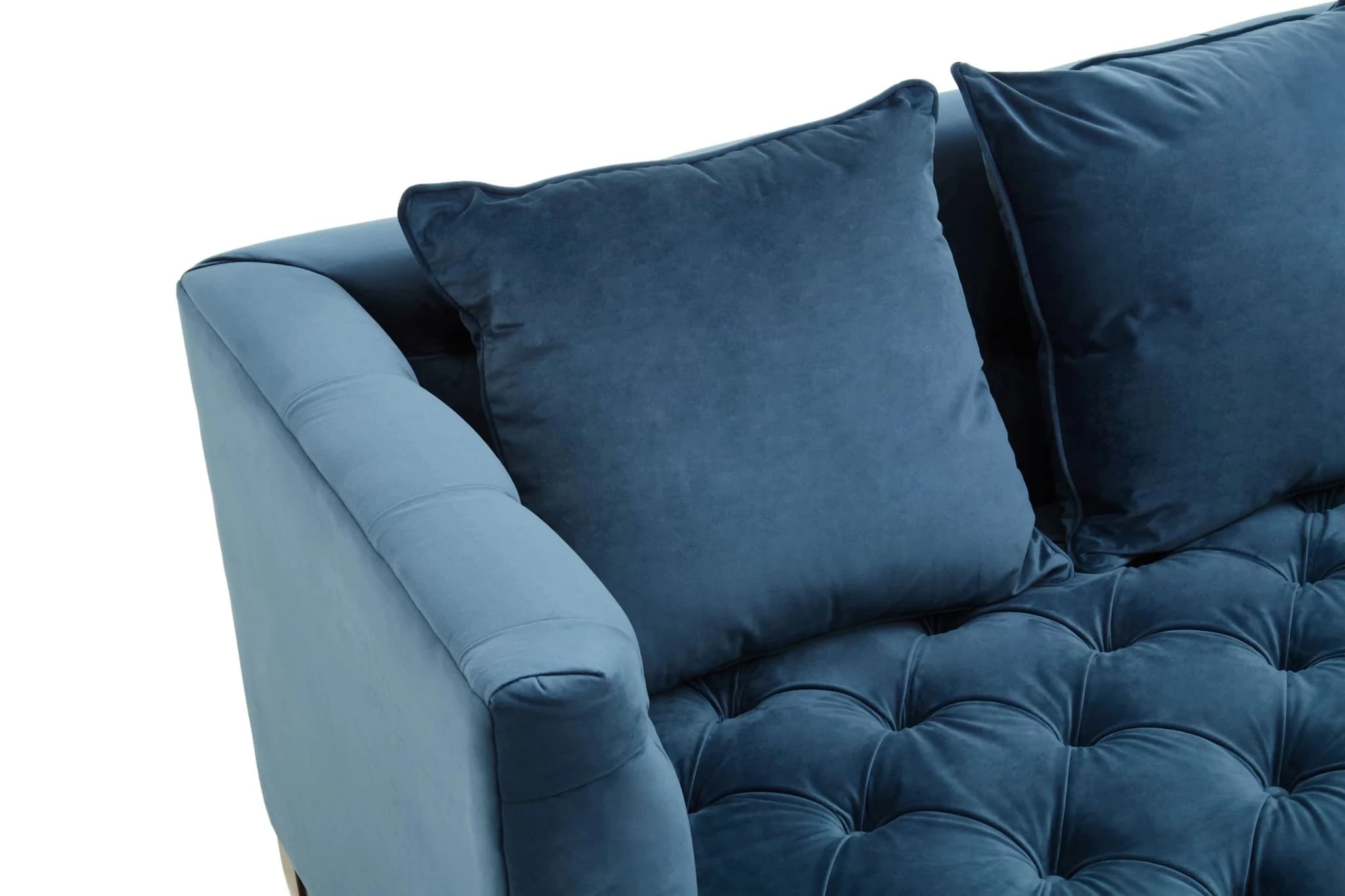 Sefira Navy Fabric 3 Seat Modern Chesterfield Sofa - Seating, photo 8 of 8