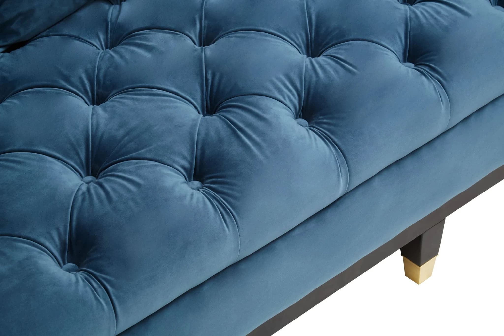 Sefira Navy Fabric 3 Seat Modern Chesterfield Sofa - Seating, photo 7 of 8