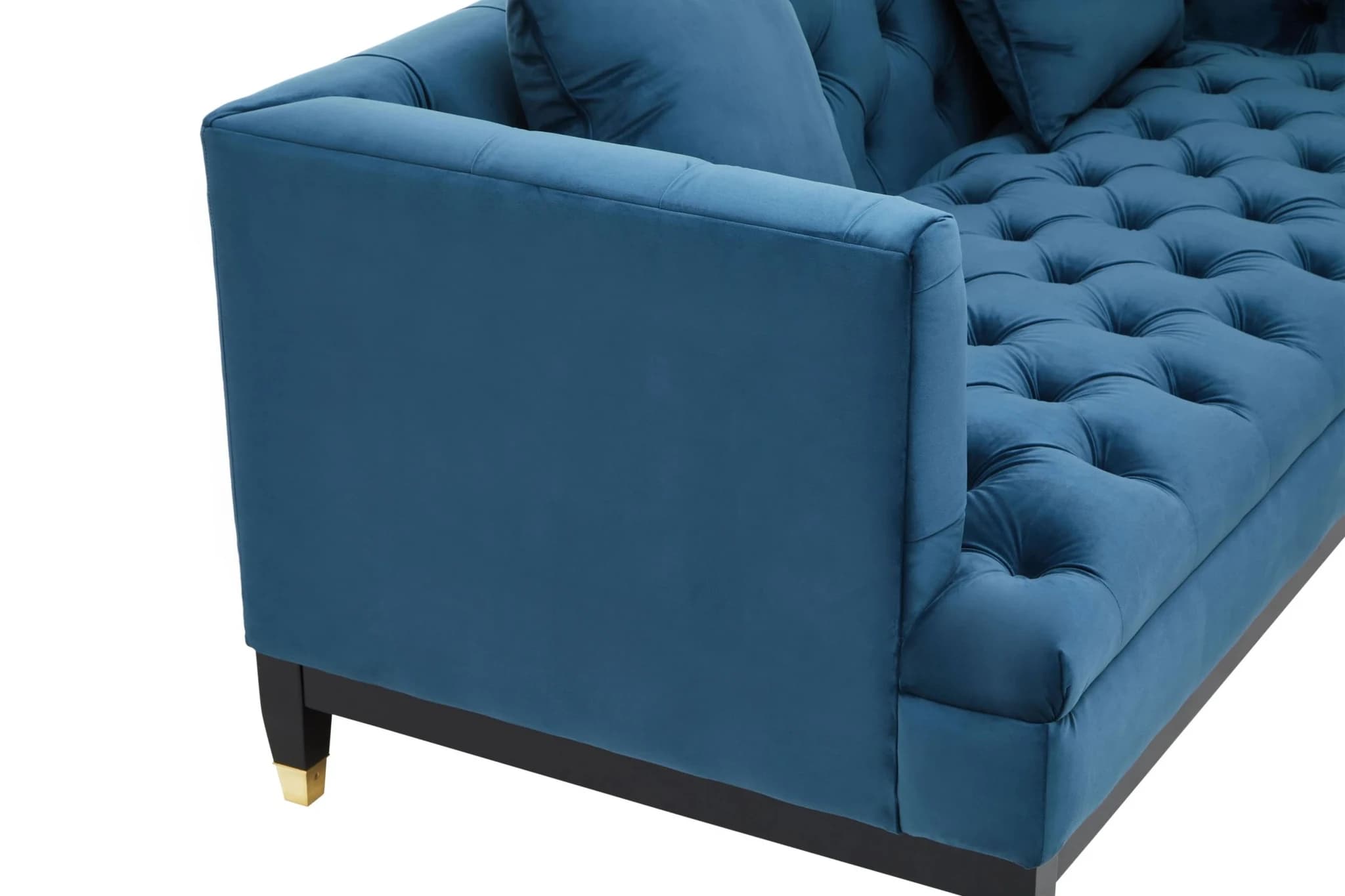 Sefira Navy Fabric Modern Chesterfield 2 Seat Sofa - Seating, photo 6 of 8
