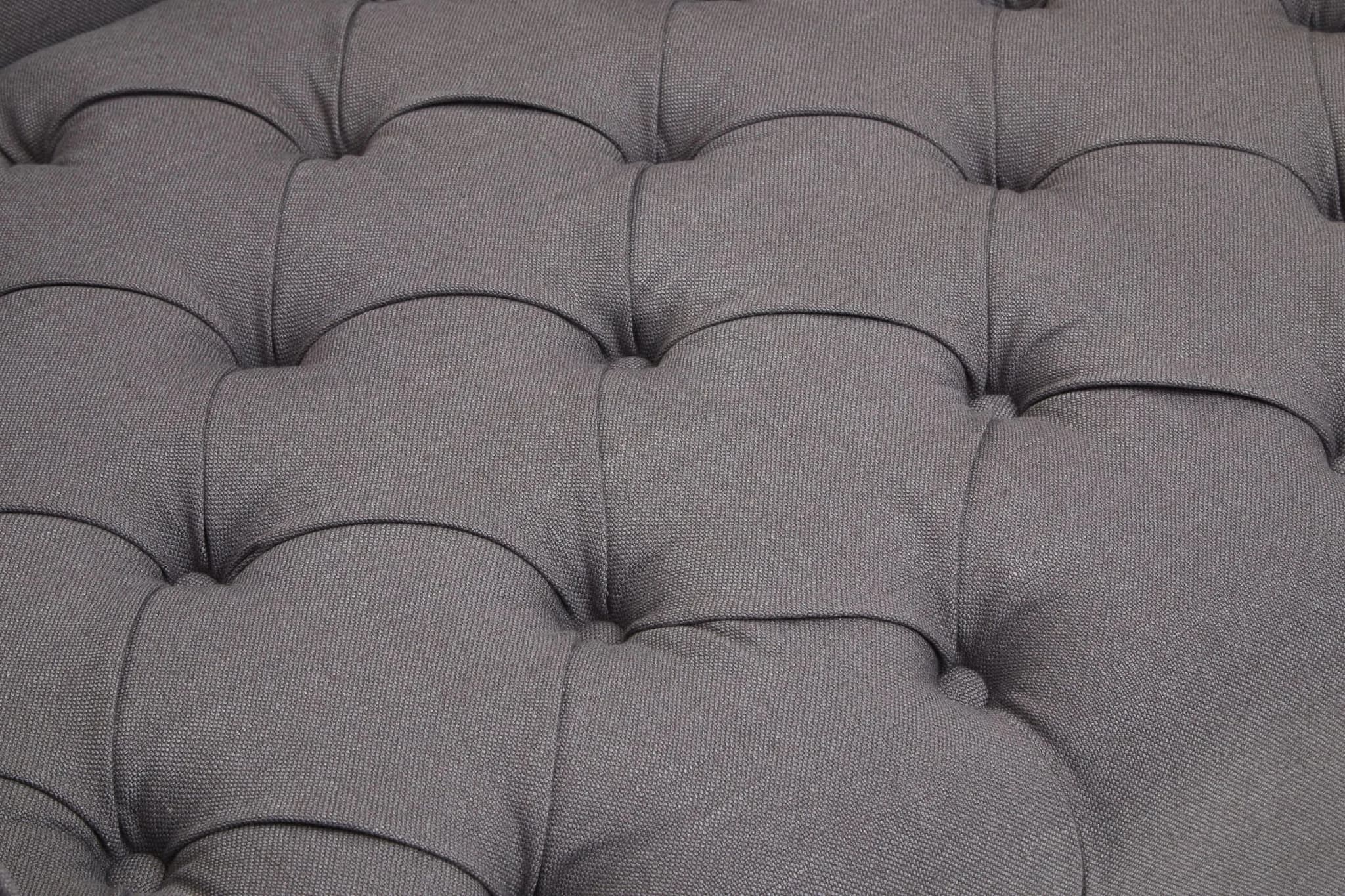 Surina Grey Fabric 2 Seat Modern Chesterfield Sofa - Seating, photo 7 of 8