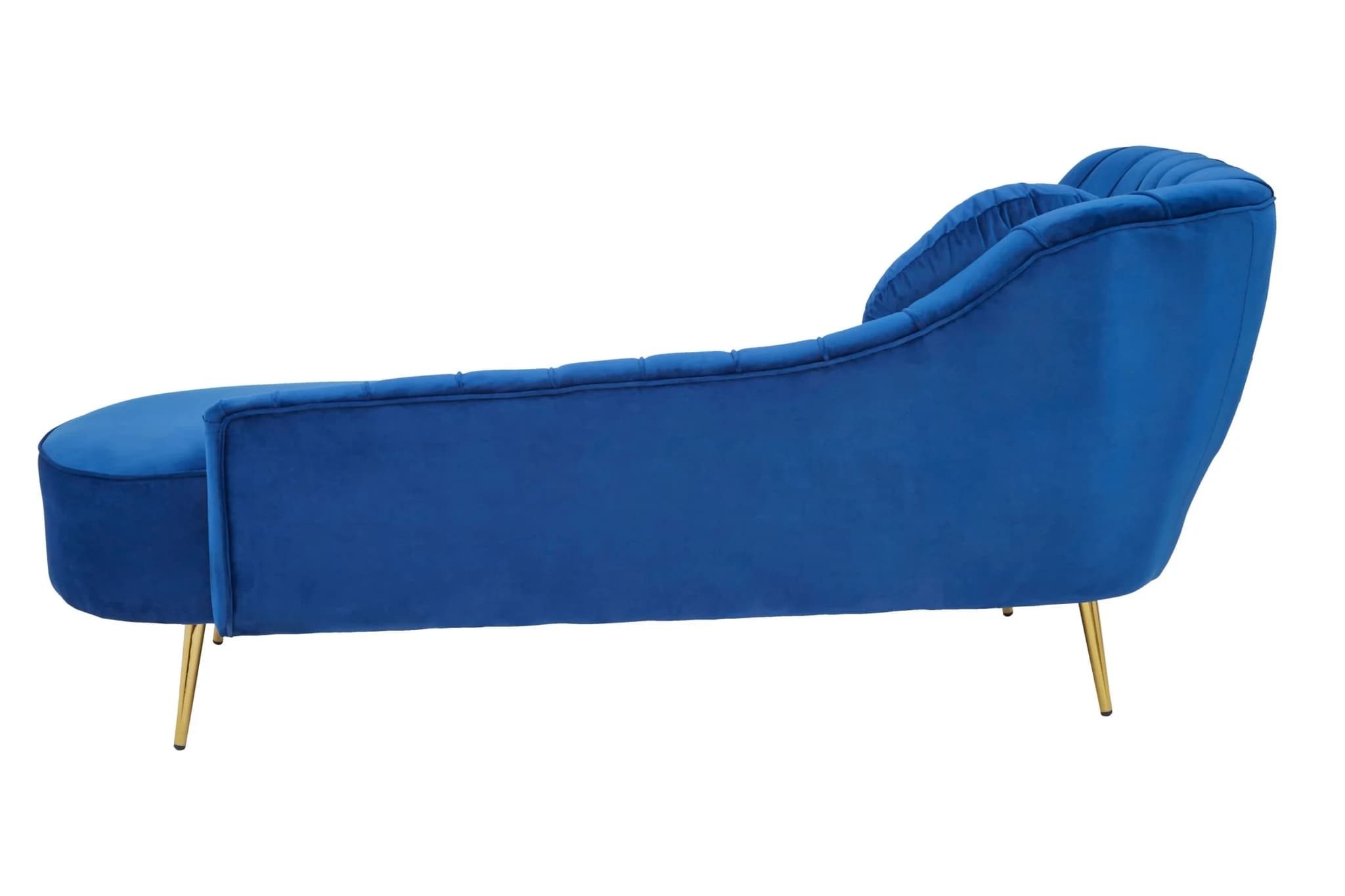 Felizia Midnight Blue Velvet Left Arm Chaise Longue - Seating, photo 2 of 8