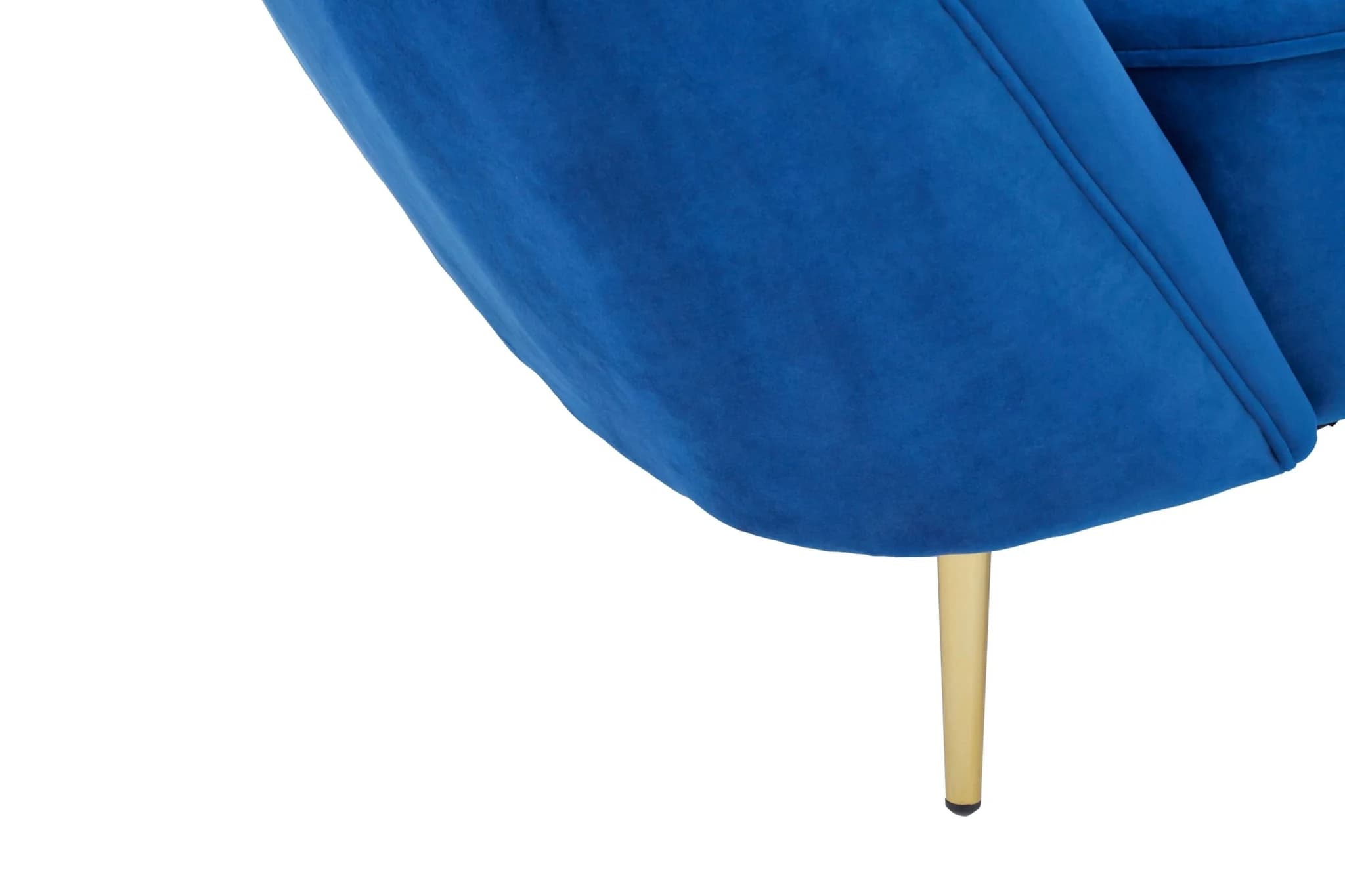 Felizia Midnight Blue Velvet Left Arm Chaise Longue - Seating, photo 8 of 8
