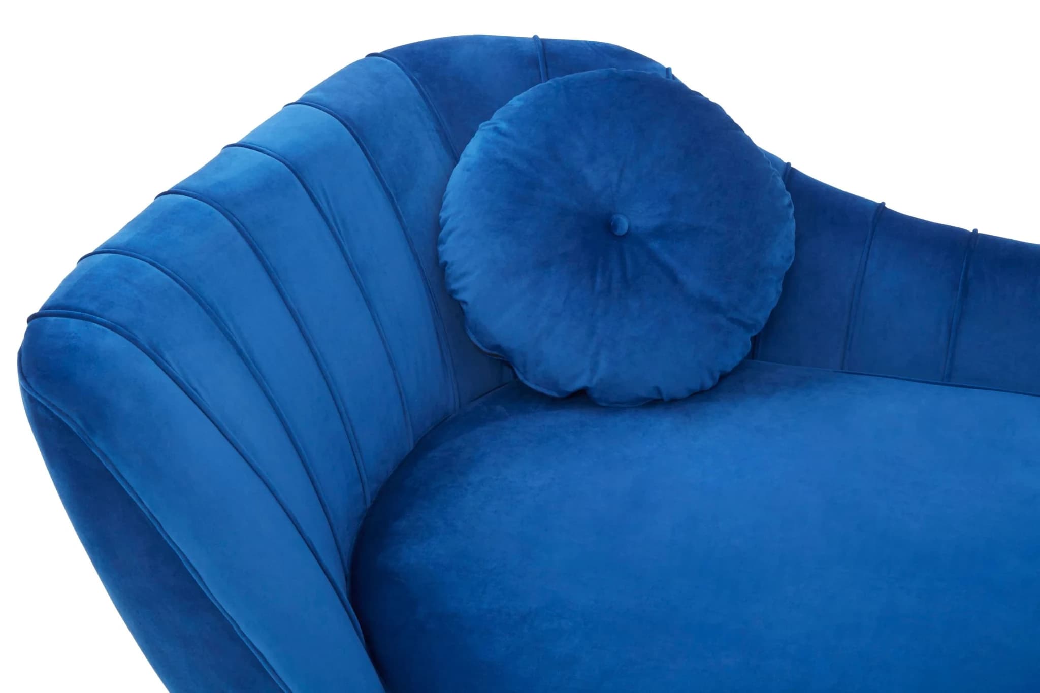 Felizia Midnight Blue Velvet Left Arm Chaise Longue - Seating, photo 6 of 8