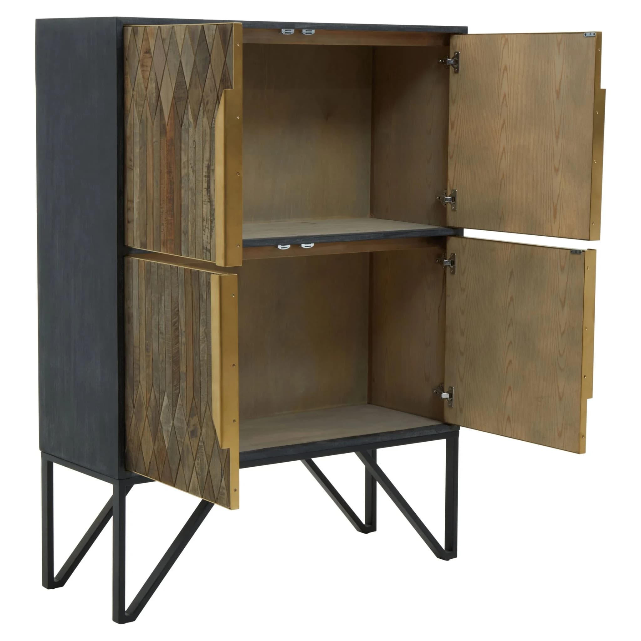 Zarina Textured Recycled Wood Cabinet - Bookcases & shelving, photo 7 of 8