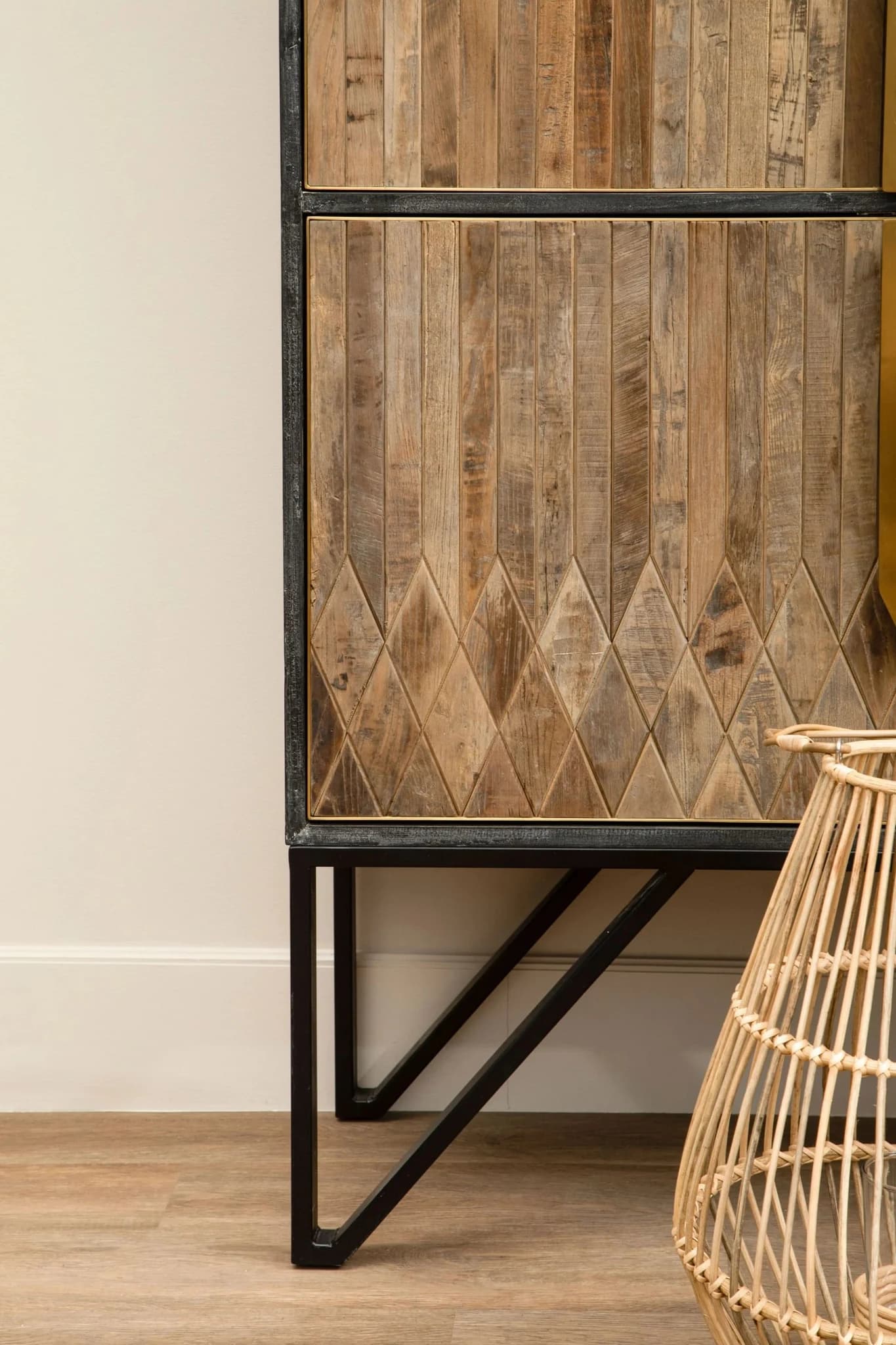 Zarina Textured Recycled Wood Cabinet - Bookcases & shelving, photo 2 of 8