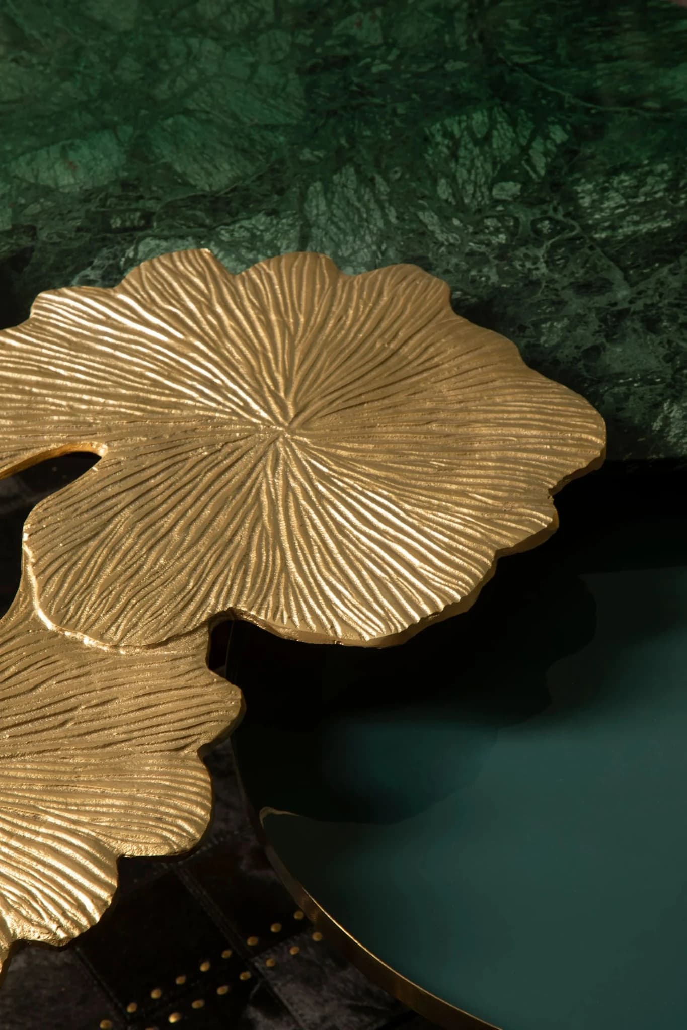 Prato Gingko Gold Top Large Side Table - Tables, photo 3 of 8