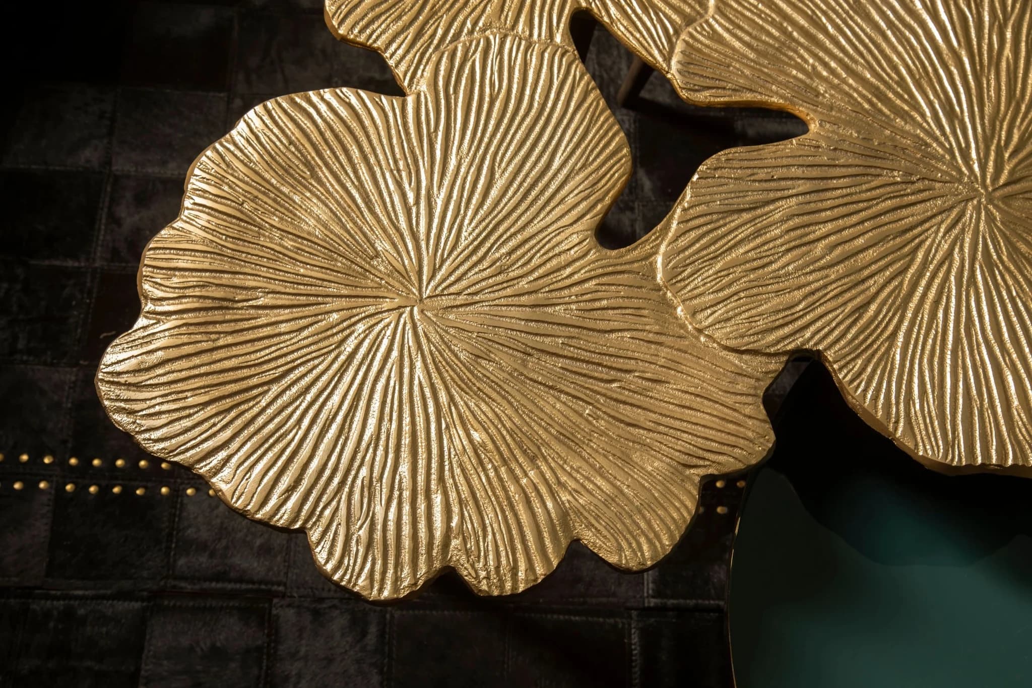 Prato Gingko Gold Top Large Side Table - Tables, photo 2 of 8