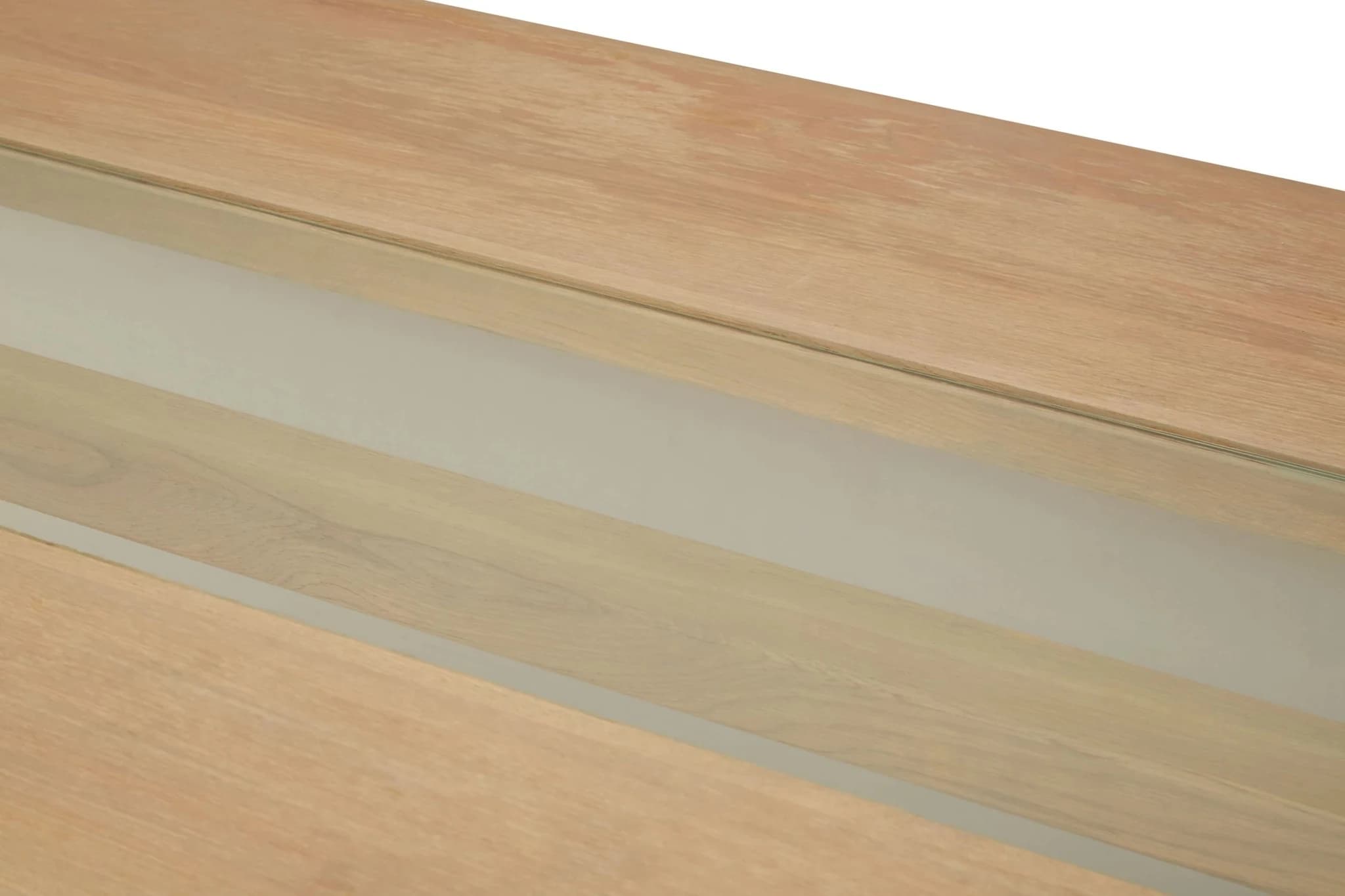 Lyon Washed Grey Oak Wood and Glass Dining Table - Tables, photo 4 of 5
