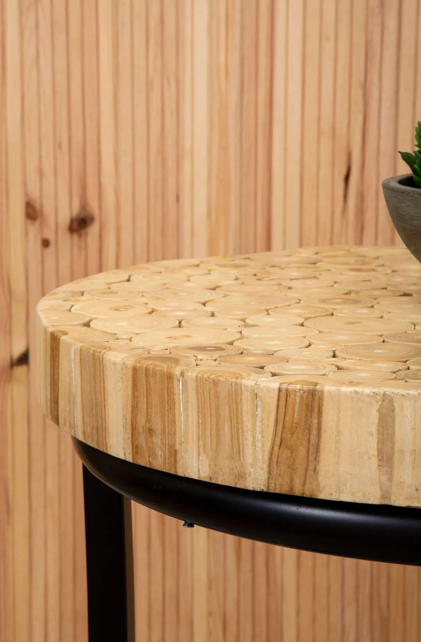 Malang Round Mosaic Teak Wood Coffee Table - Tables, photo 3 of 8