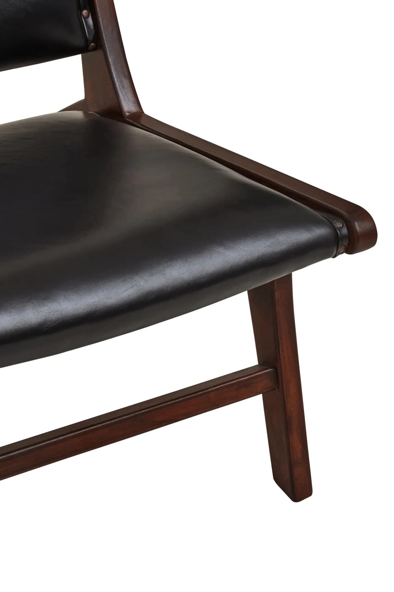 Inca Genuine Black Leather Lounge Chair - Seating, photo 5 of 8