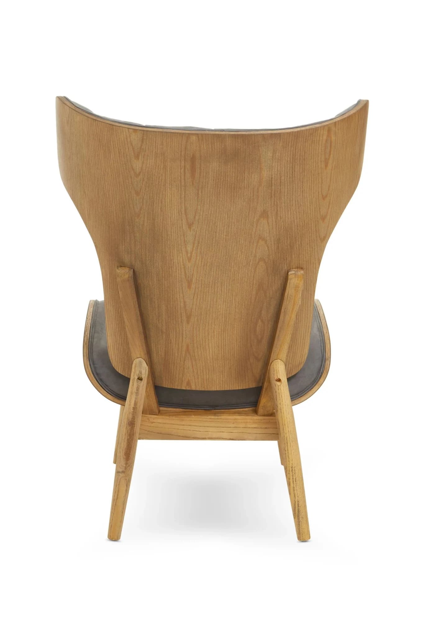 Vinsi Dark Grey Velvet Chair with Winged Back - Seating, photo 5 of 8