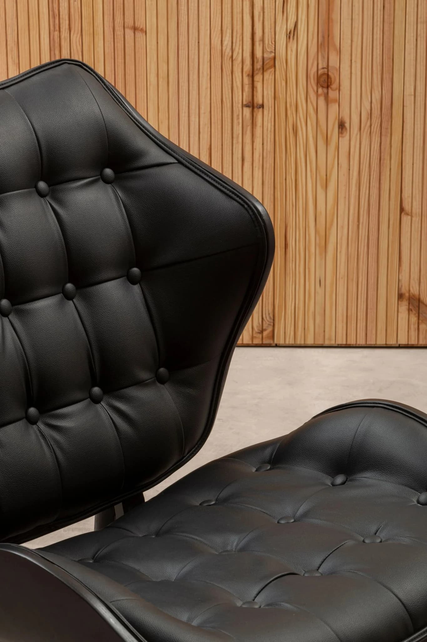 Vinsi Black Leather Effect Chair - Seating, photo 4 of 8