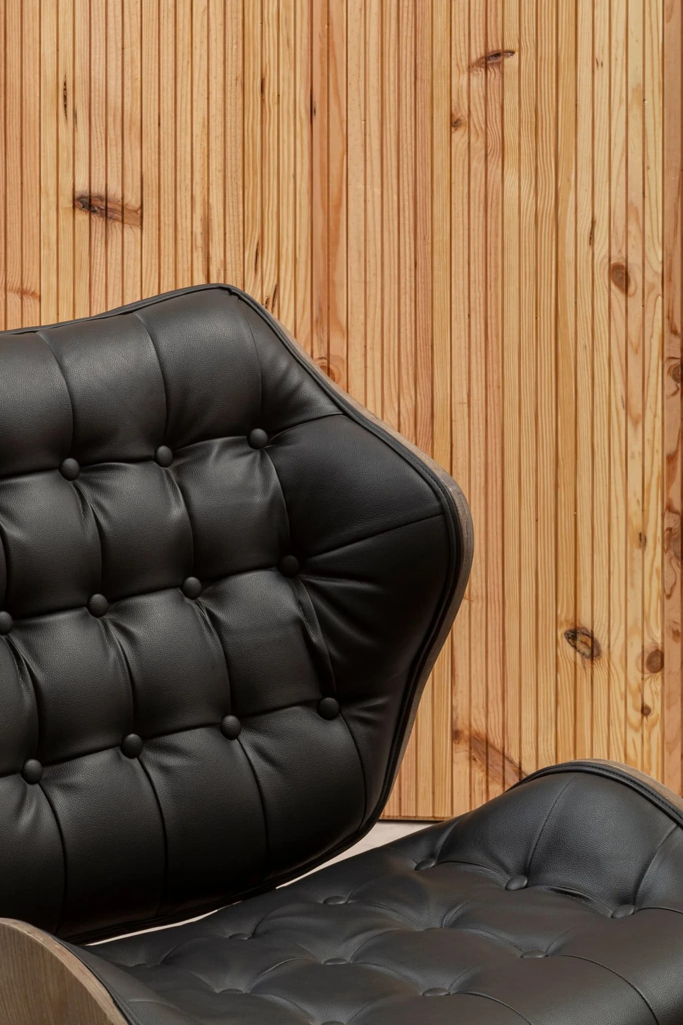 Vinsi Black Leather Effect Chair With Button Detail - Seating, photo 5 of 8