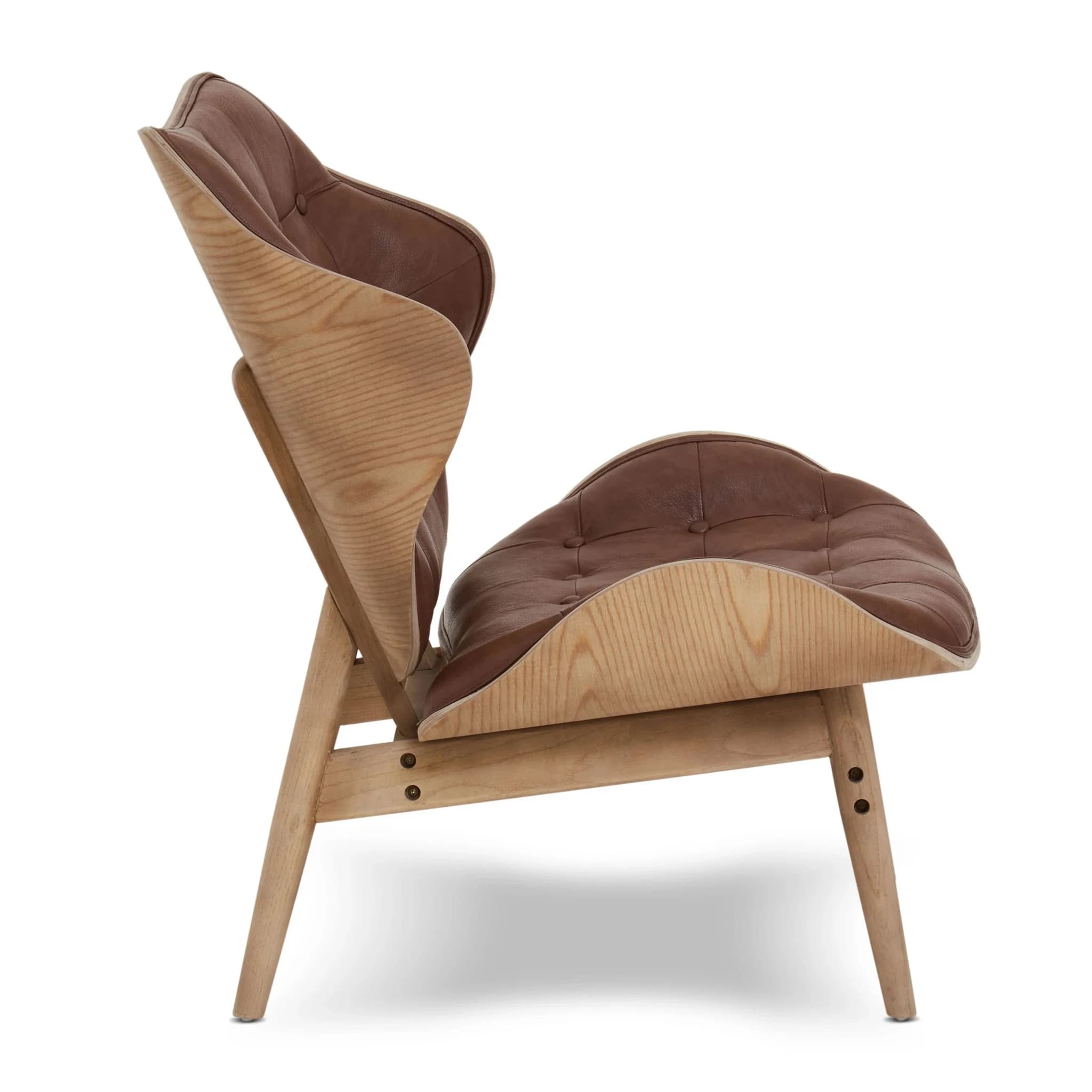 Vinsi Brown Leather Effect Chair - Seating, photo 4 of 8
