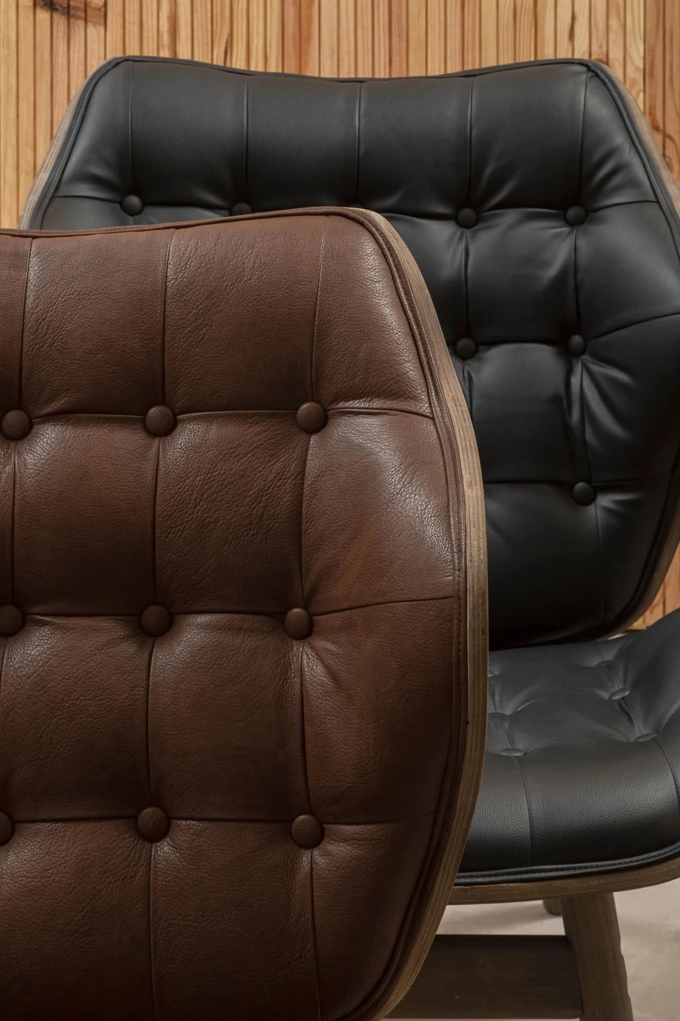 Vinsi Brown Leather Effect Chair - Seating, photo 2 of 8