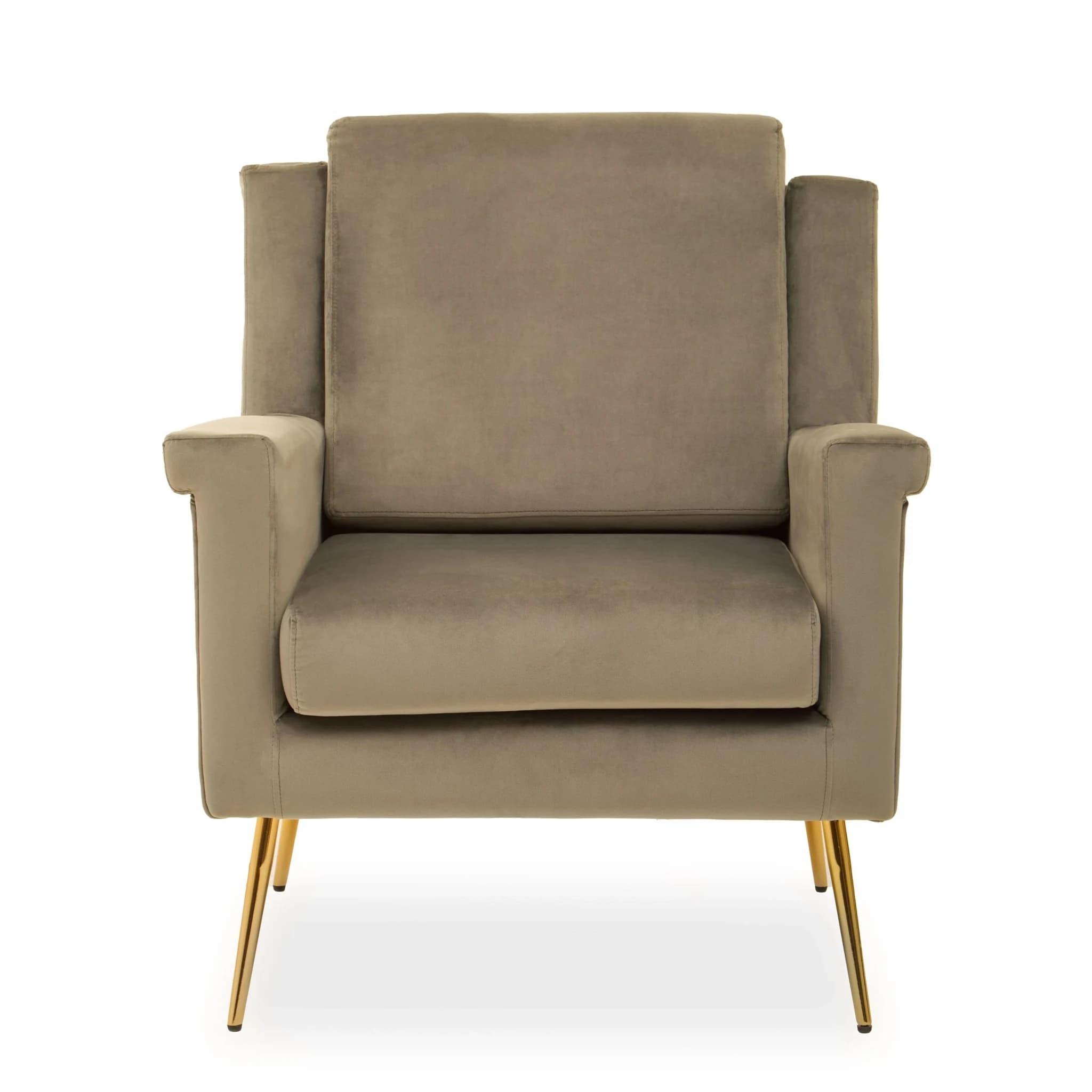 Salma Mink Velvet Armchair with Gold Legs - Seating, photo 2 of 2