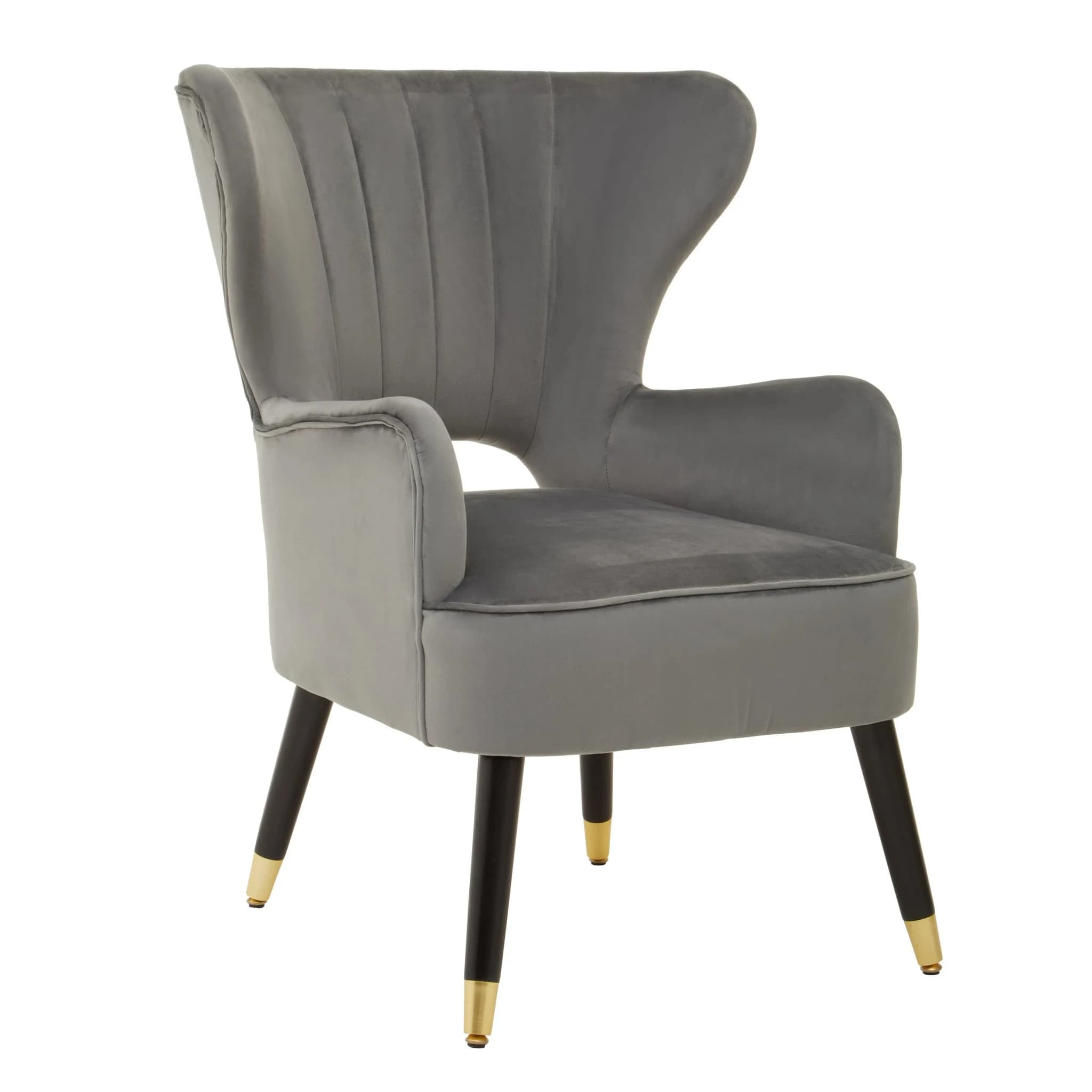 Sloan Grey Velvet Armchair - Seating, photo 4 of 8
