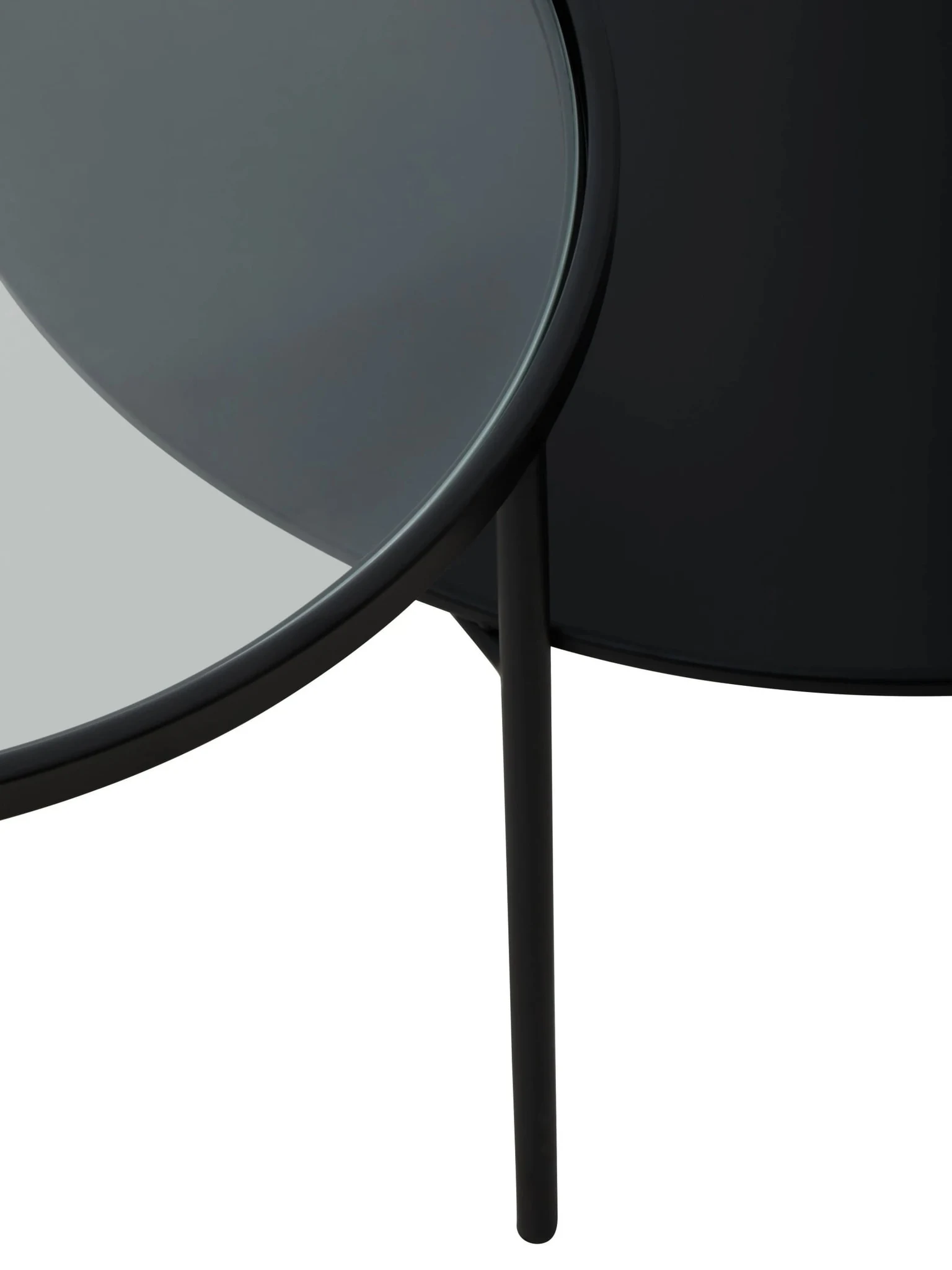 Trento Black Metal and Glass 2 Tier Coffee Table - Tables, photo 6 of 8