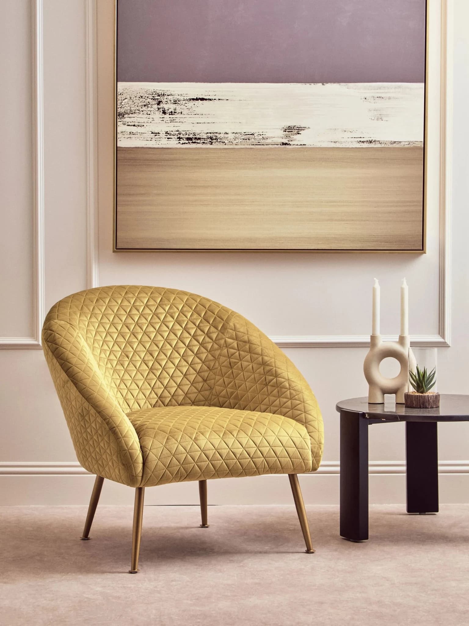 Tania Gold Velvet Occasional Chair - Seating, photo 5 of 8