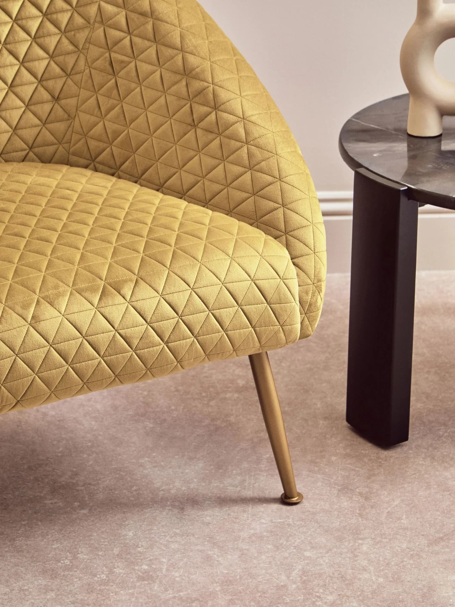 Tania Gold Velvet Occasional Chair - Seating, photo 3 of 8