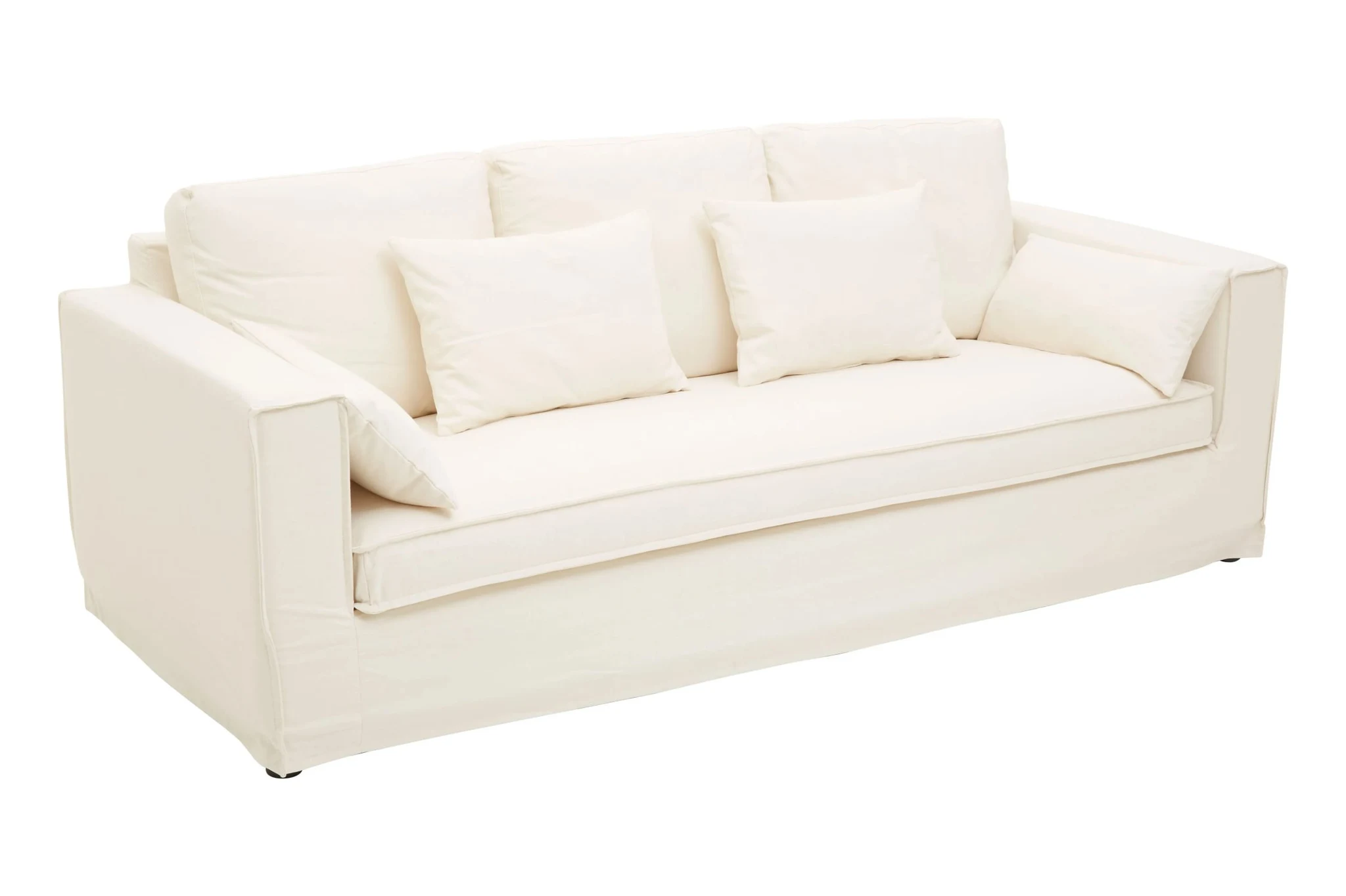 Menton Three Seat Cream Sofa - Seating, photo 4 of 7