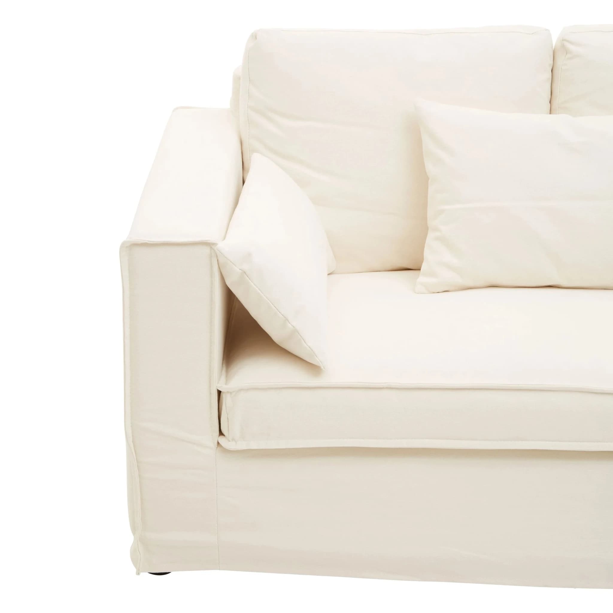 Menton Three Seat Cream Sofa - Seating, photo 7 of 7