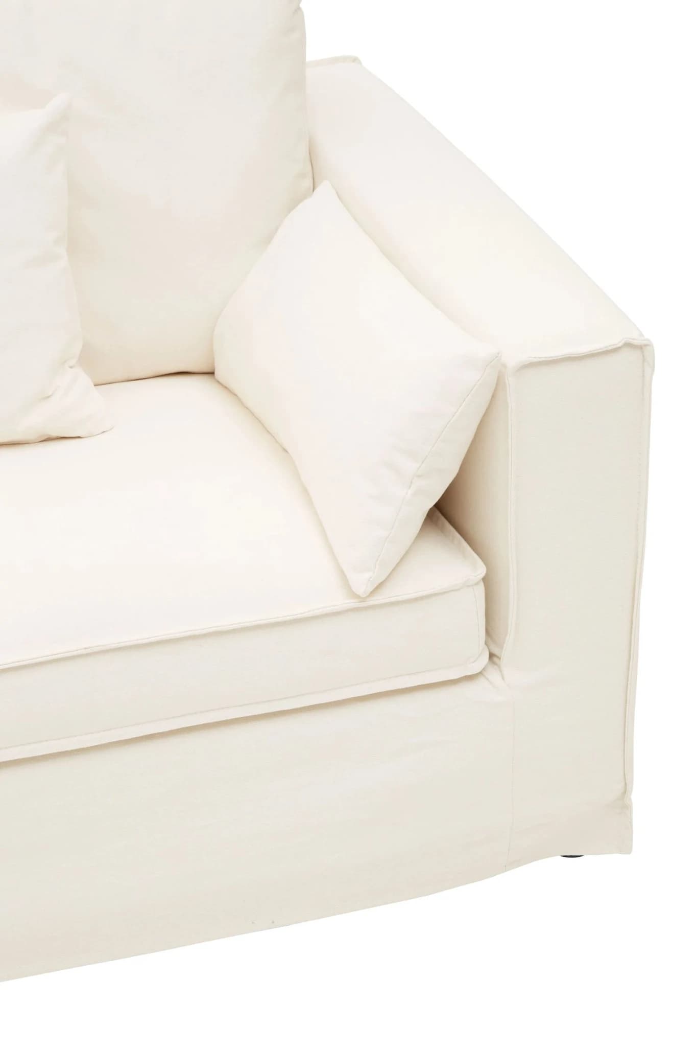 Menton Three Seat Cream Sofa - Seating, photo 5 of 7