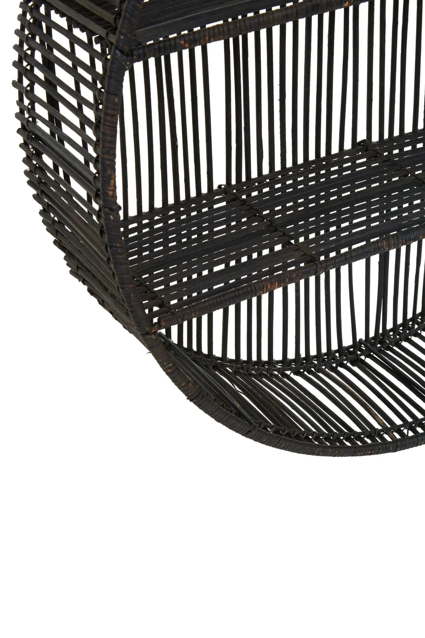 Batu Large Black Rattan Wall Shelf - Bookcases & shelving, photo 6 of 7