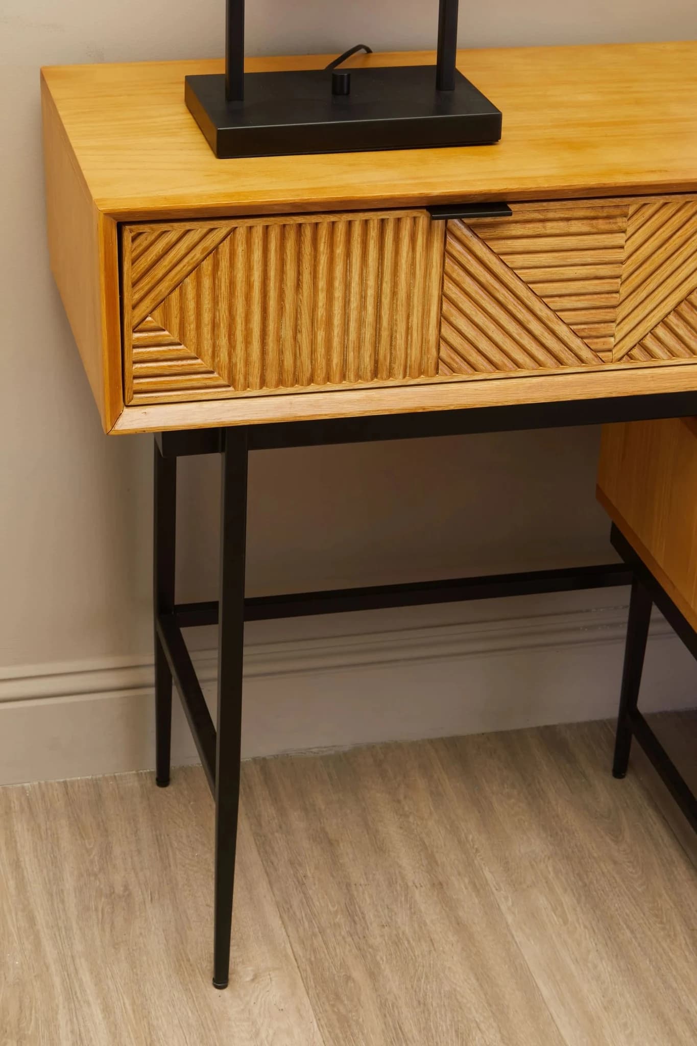 Jakara Natural Finish Console Table with 2 Drawers - Tables, photo 3 of 8
