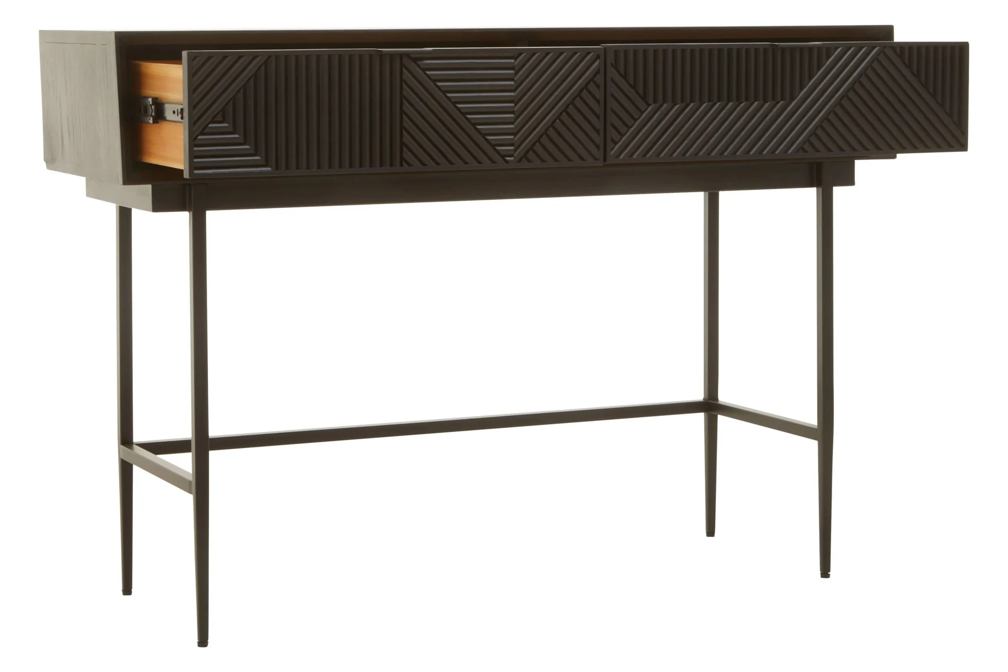 Jakara Black Finish Console Table with 2 Drawers - Tables, photo 8 of 8