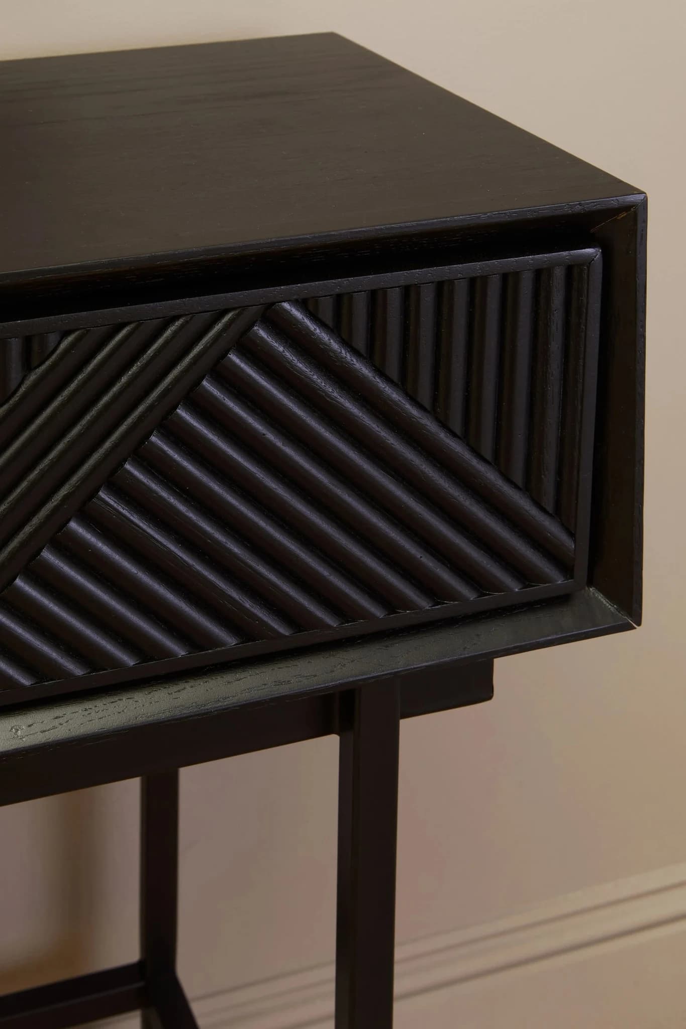Jakara Black Finish Console Table with 2 Drawers - Tables, photo 3 of 8