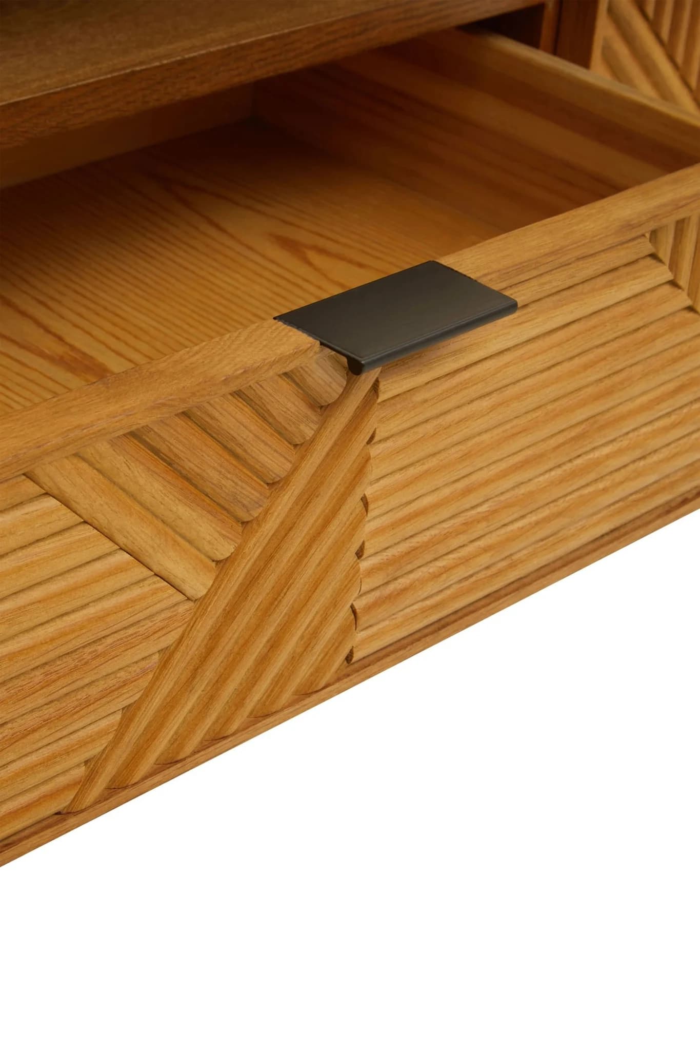 Jakara Natural Finish Carved Media Unit - Bookcases & shelving, photo 6 of 8