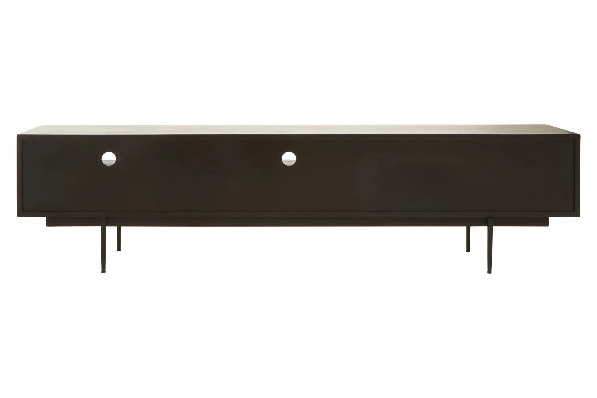 Jakara Black Finish Carved Media Unit - Bookcases & shelving, photo 2 of 8