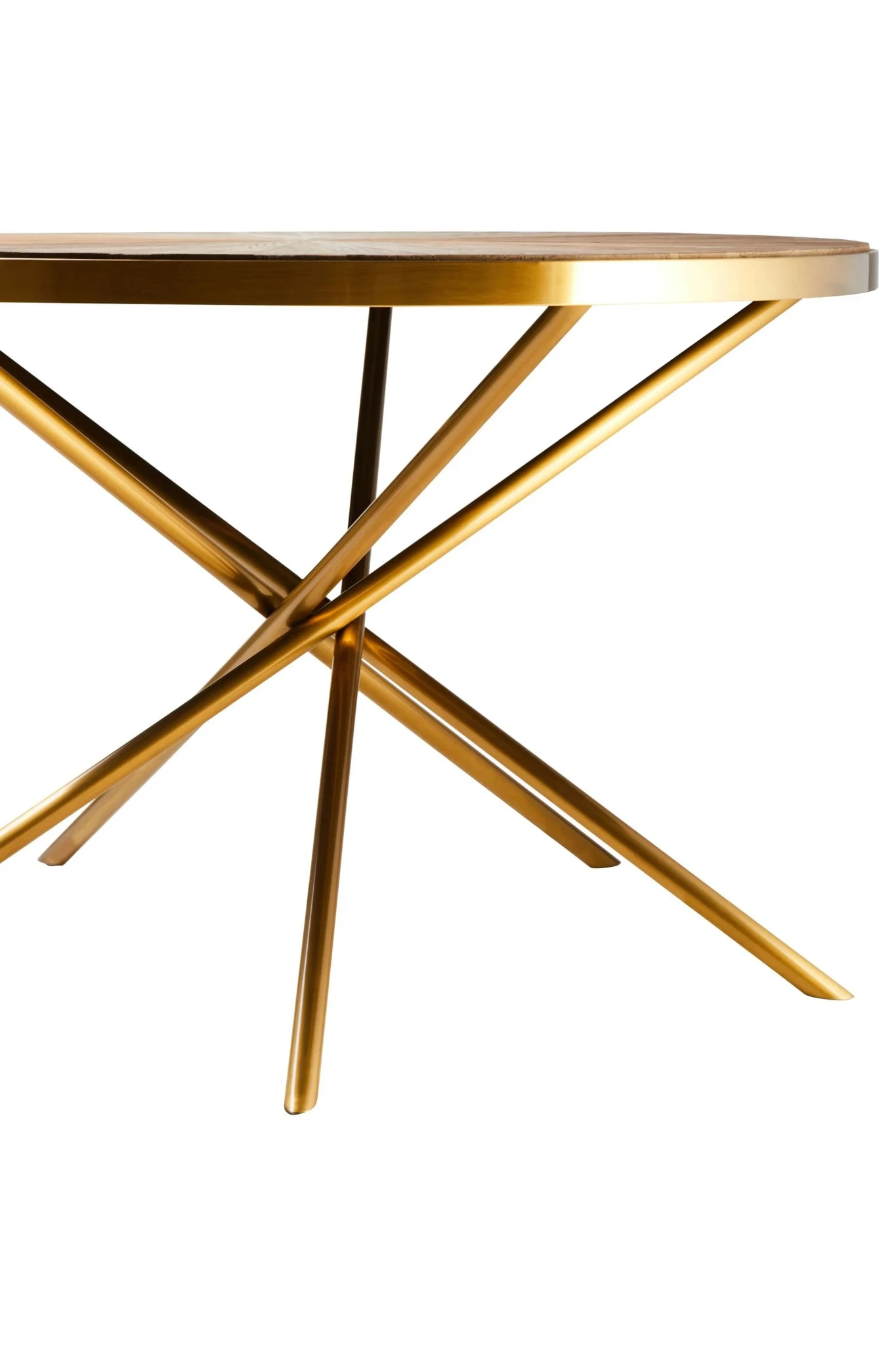 Jana Round Fir Wood Dining Table with Splayed Legs - Tables, photo 7 of 7