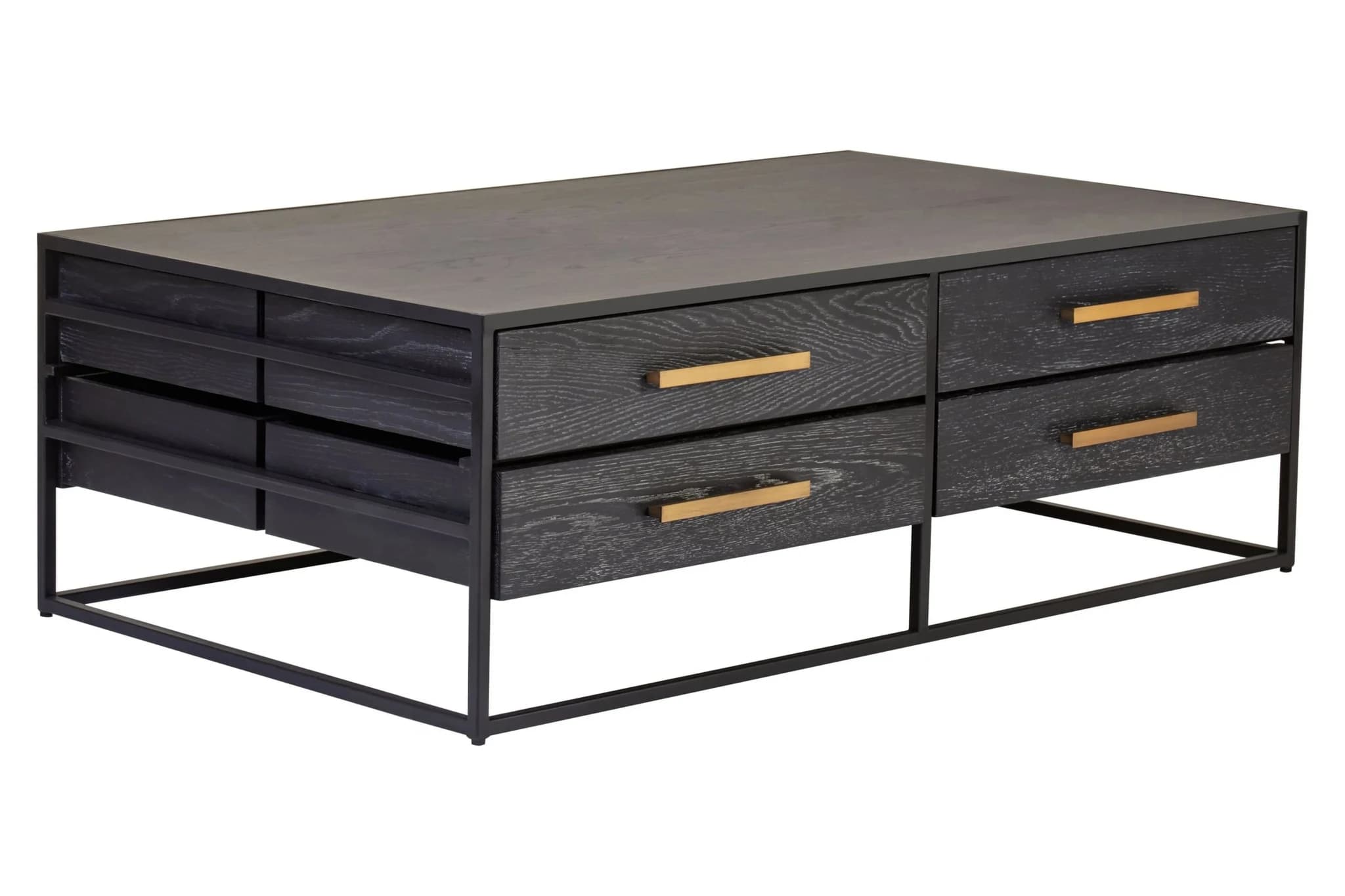 Judd Black Finish 4 Drawer Coffee Table - Tables, photo 4 of 8