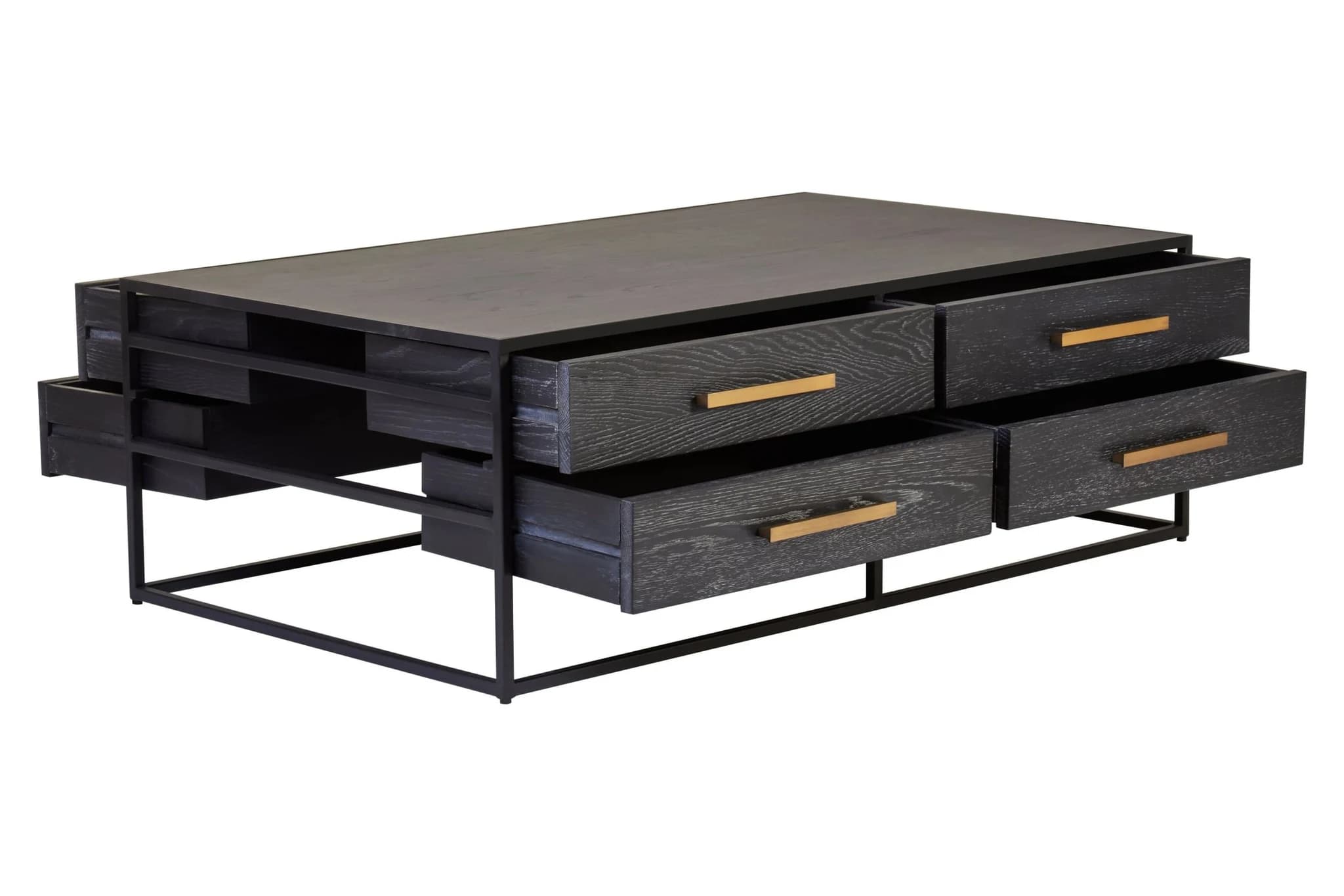 Judd Black Finish 4 Drawer Coffee Table - Tables, photo 3 of 8