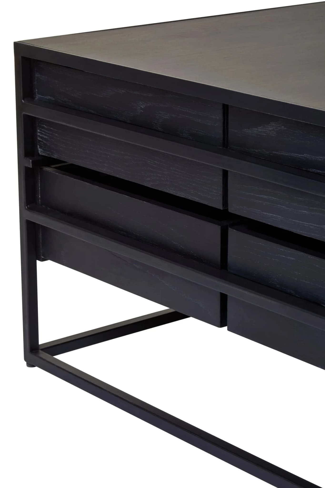 Judd Black Finish 4 Drawer Coffee Table - Tables, photo 7 of 8