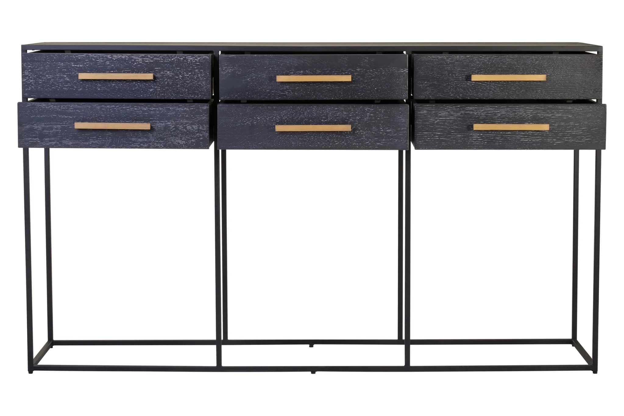 Judd Black Finish 6 Drawer Console Table - Tables, photo 5 of 8