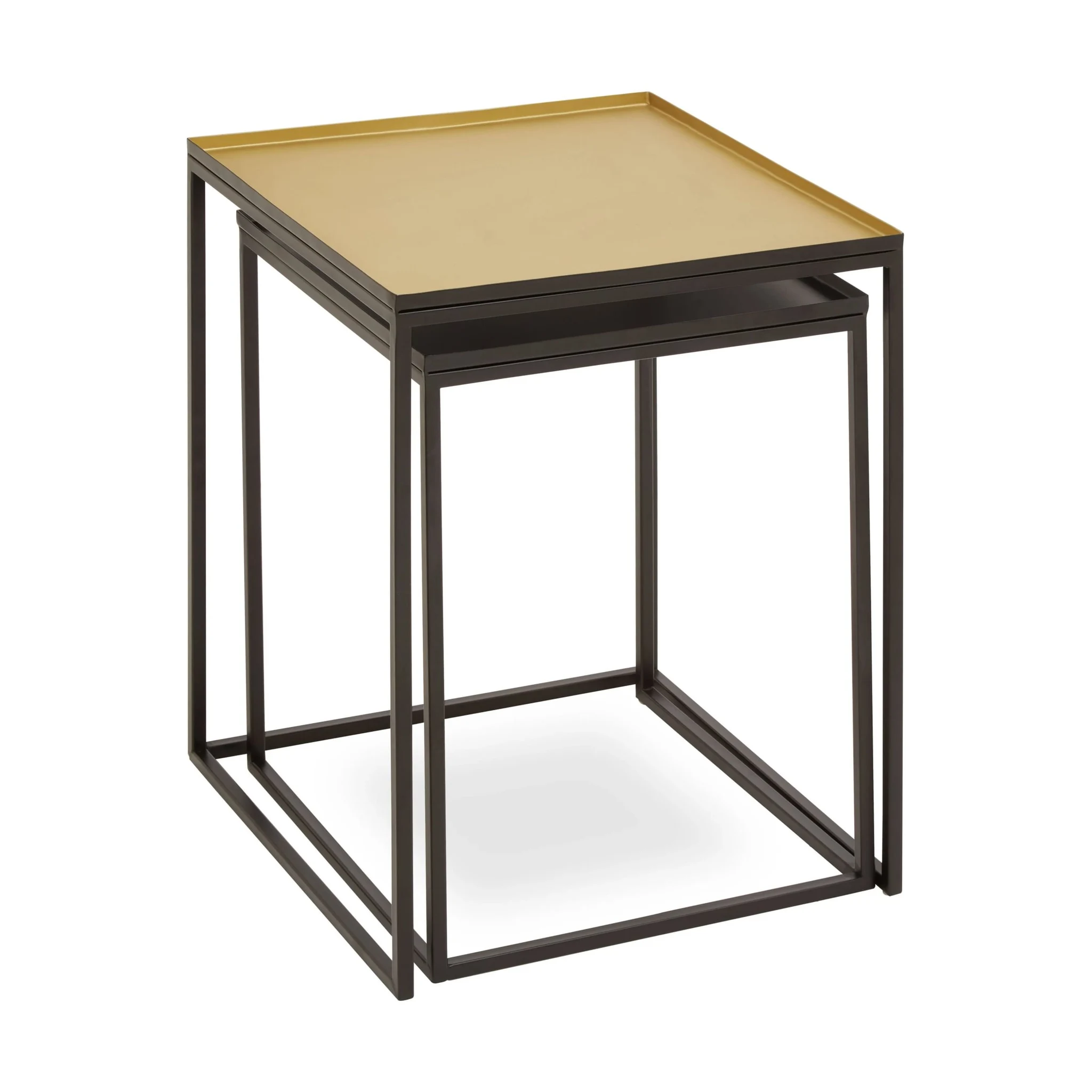Rabia Gold And Silver Nest Of 2 Tables - Tables, photo 5 of 8