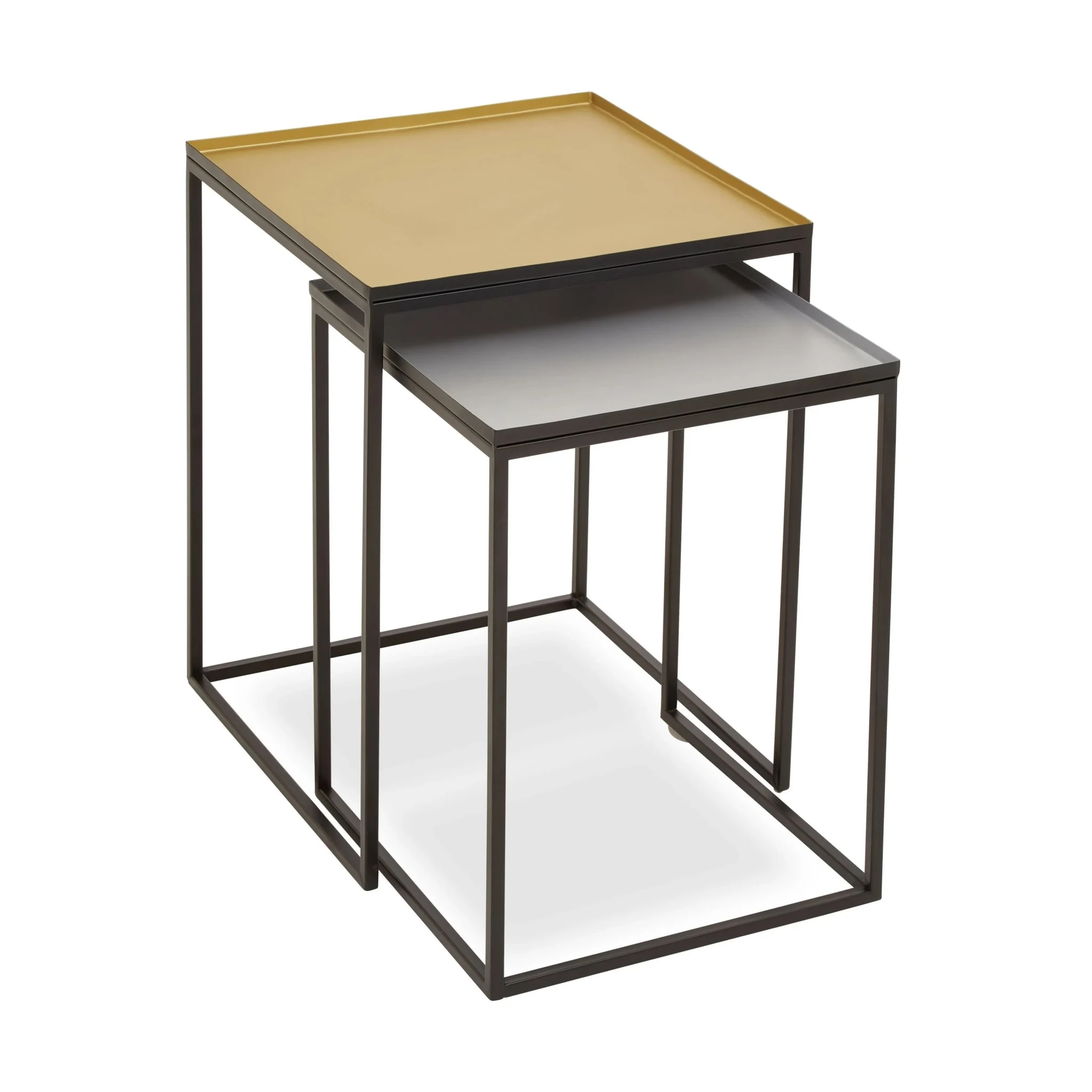 Rabia Gold And Silver Nest Of 2 Tables - Tables, photo 4 of 8