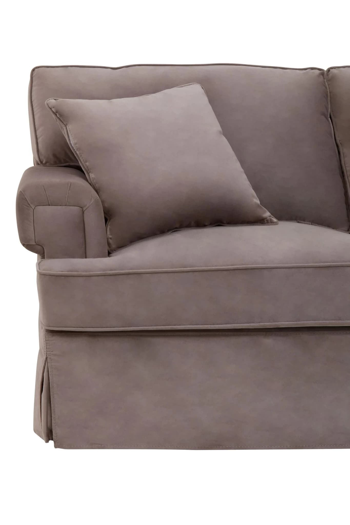 Ralph Three Seat Mink Velvet Right Chaise Sofa - Seating, photo 7 of 7
